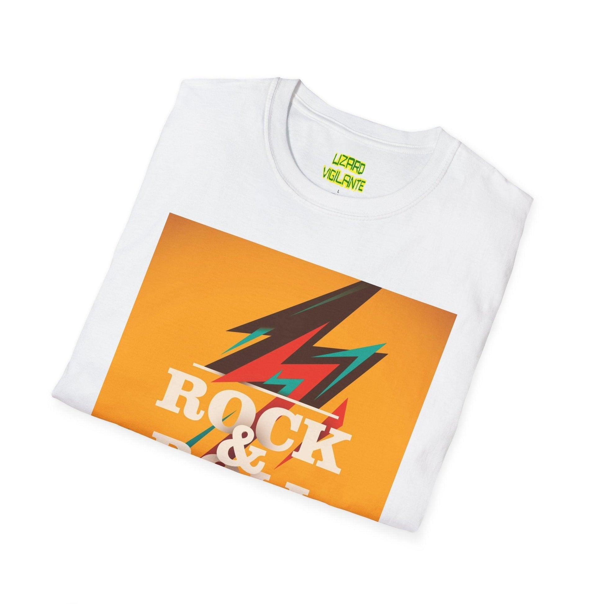 Rock & Roll Bolt Unisex Softstyle T-Shirt - Lizard Vigilante