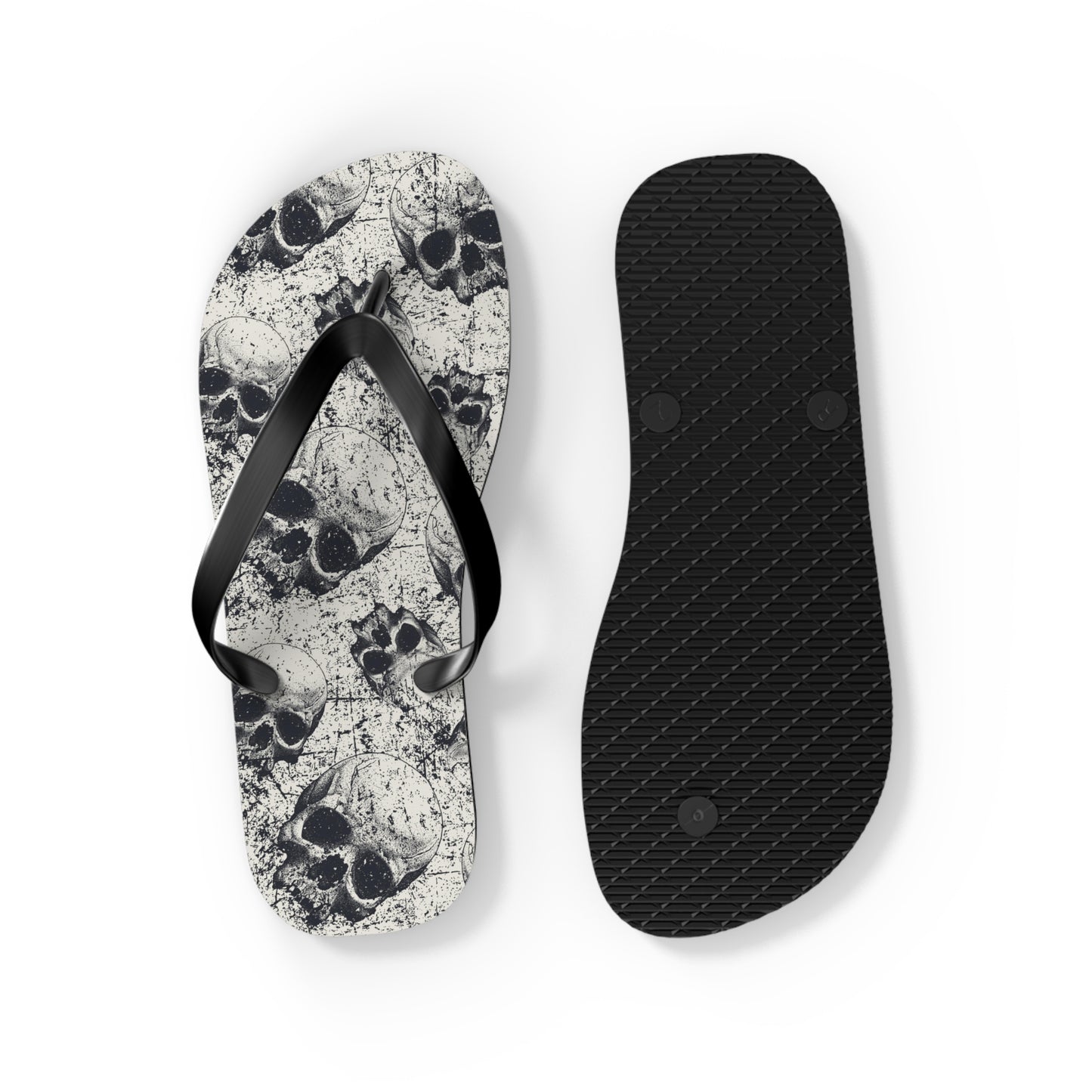 Ancient Skulls Flip Flops - Lizard Vigilante