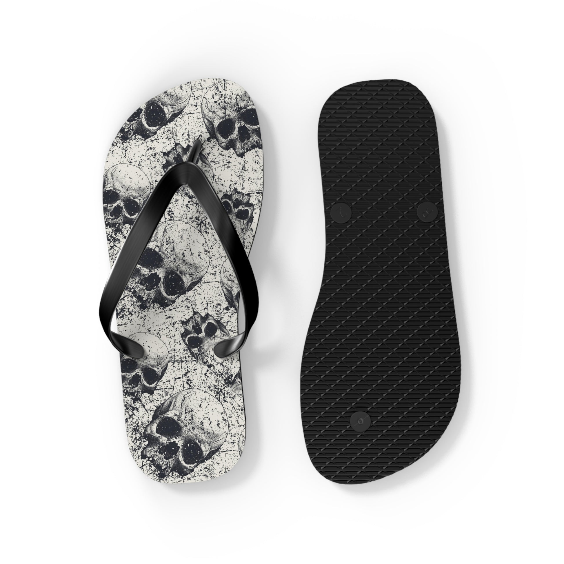 Ancient Skulls Flip Flops - Premium Shoes from Printify - Just $27.99! Shop now at Lizard Vigilante