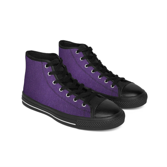 Faux Purple Silk Women's Classic Sneakers - Lizard Vigilante