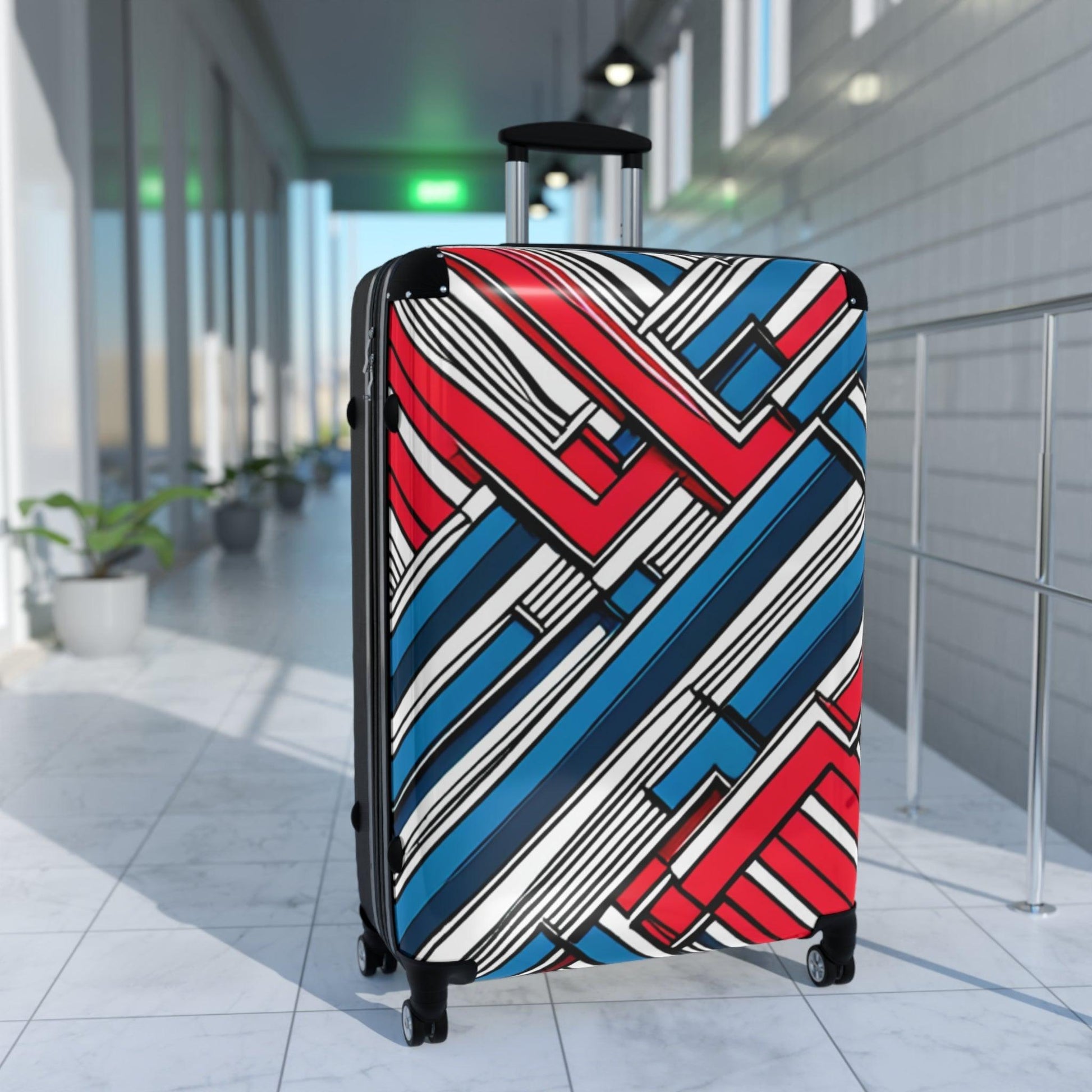 Geometric Patriot Suitcase - Lizard Vigilante