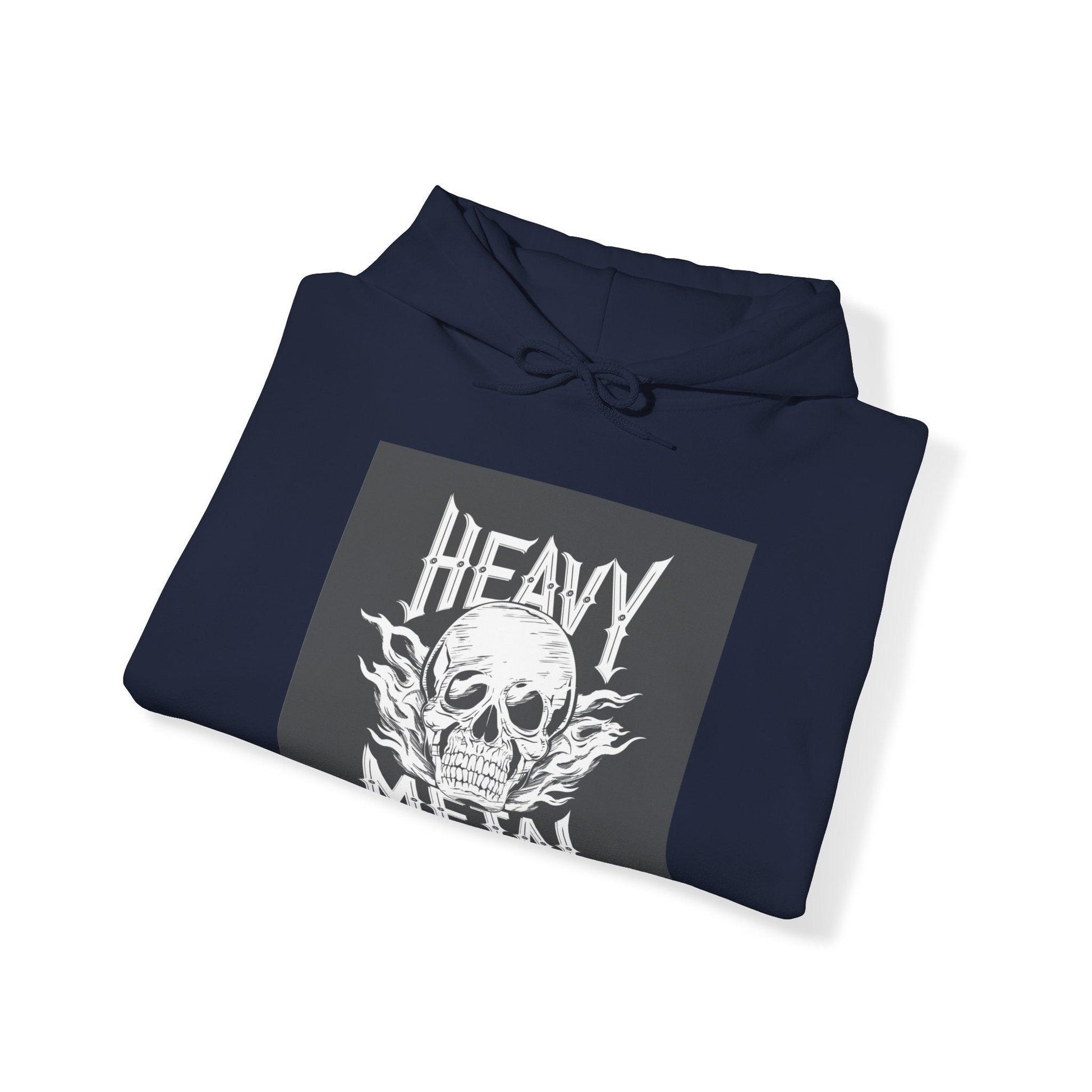 Heavy Metal Skull Unisex Heavy Blend™ Hooded Sweatshirt - Lizard Vigilante