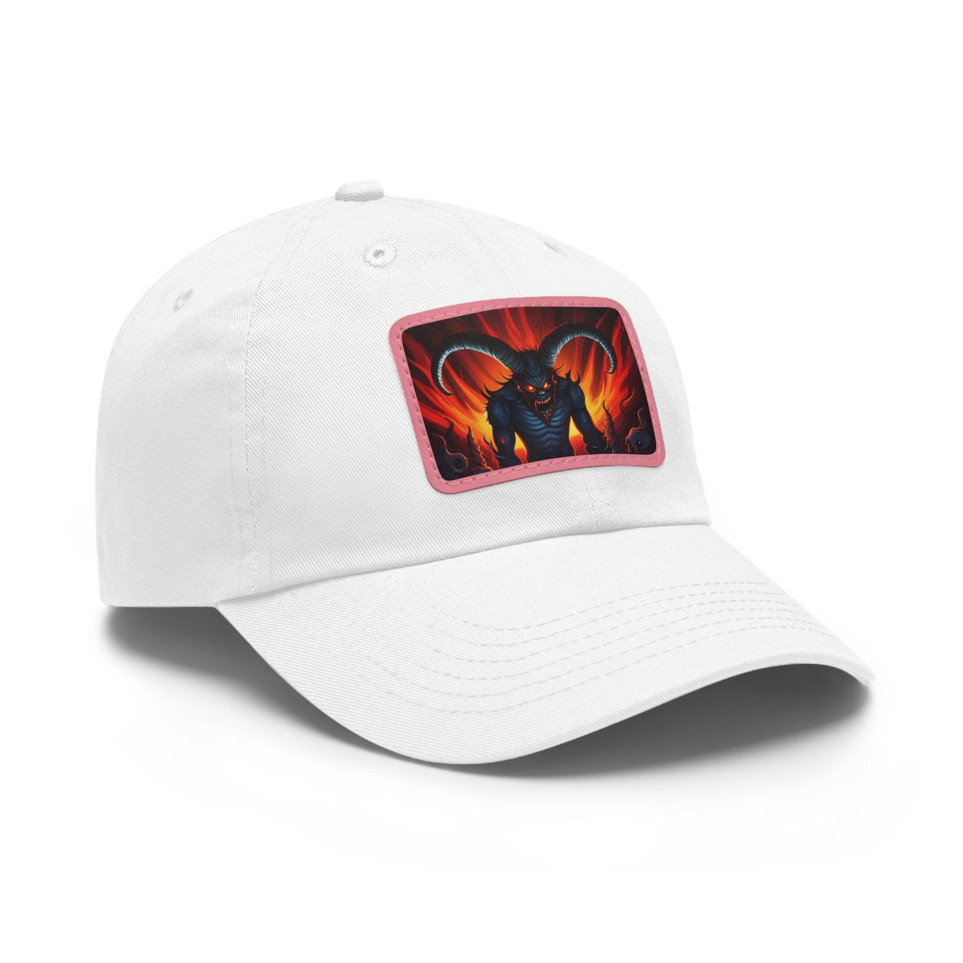 Horny Devil Dad Hat with Leather Patch (Rectangle) - Lizard Vigilante