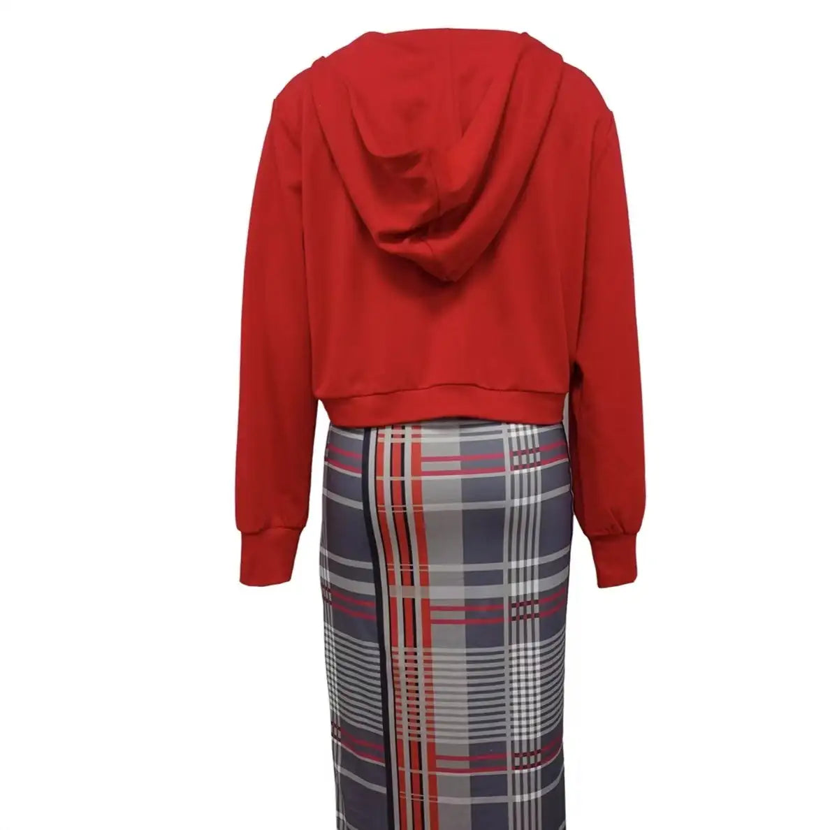 Ladies' Deep V-neck Top And Sleeveless Fashionable Printed Dress Set