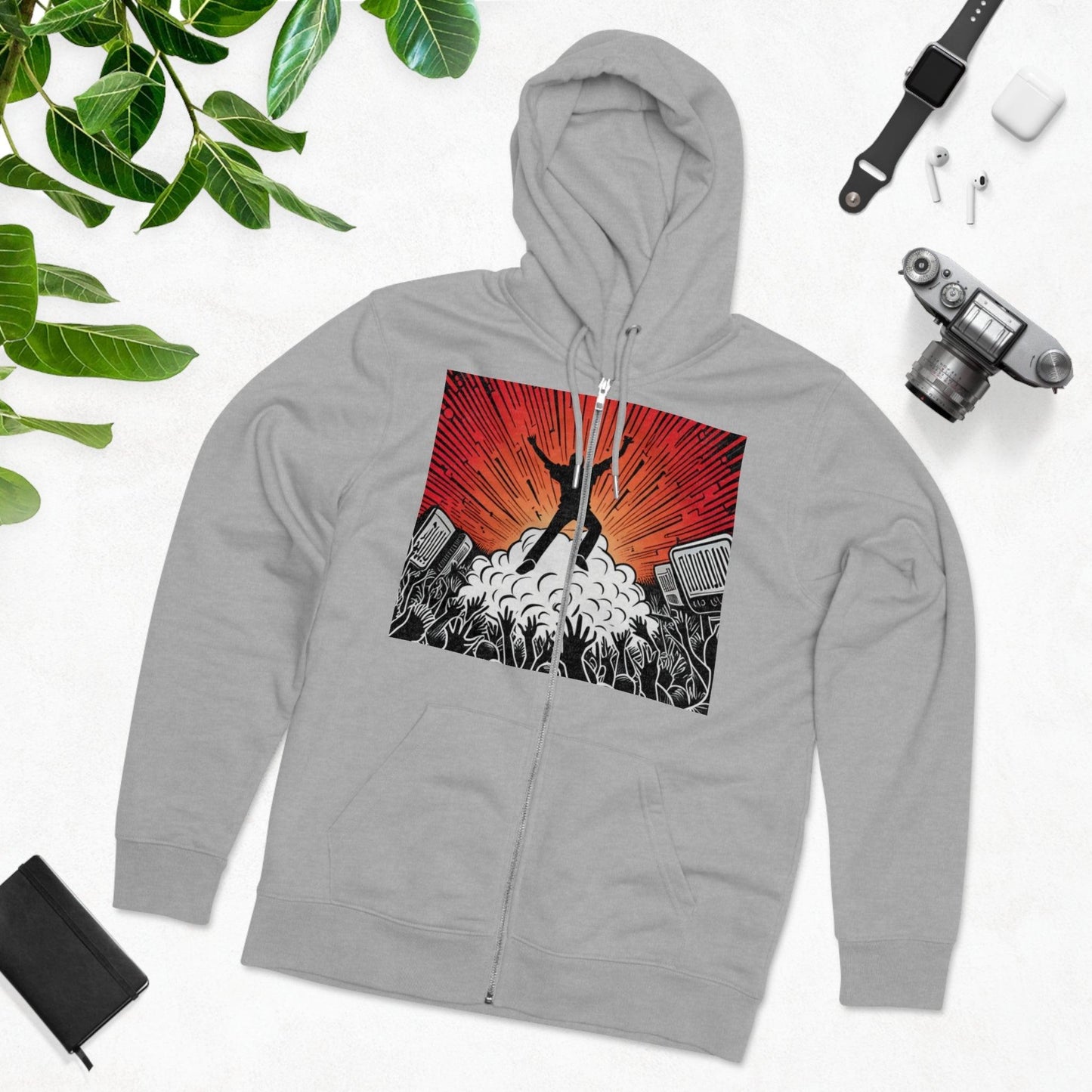 Metal Concert Men's Cultivator Zip Hoodie - Lizard Vigilante