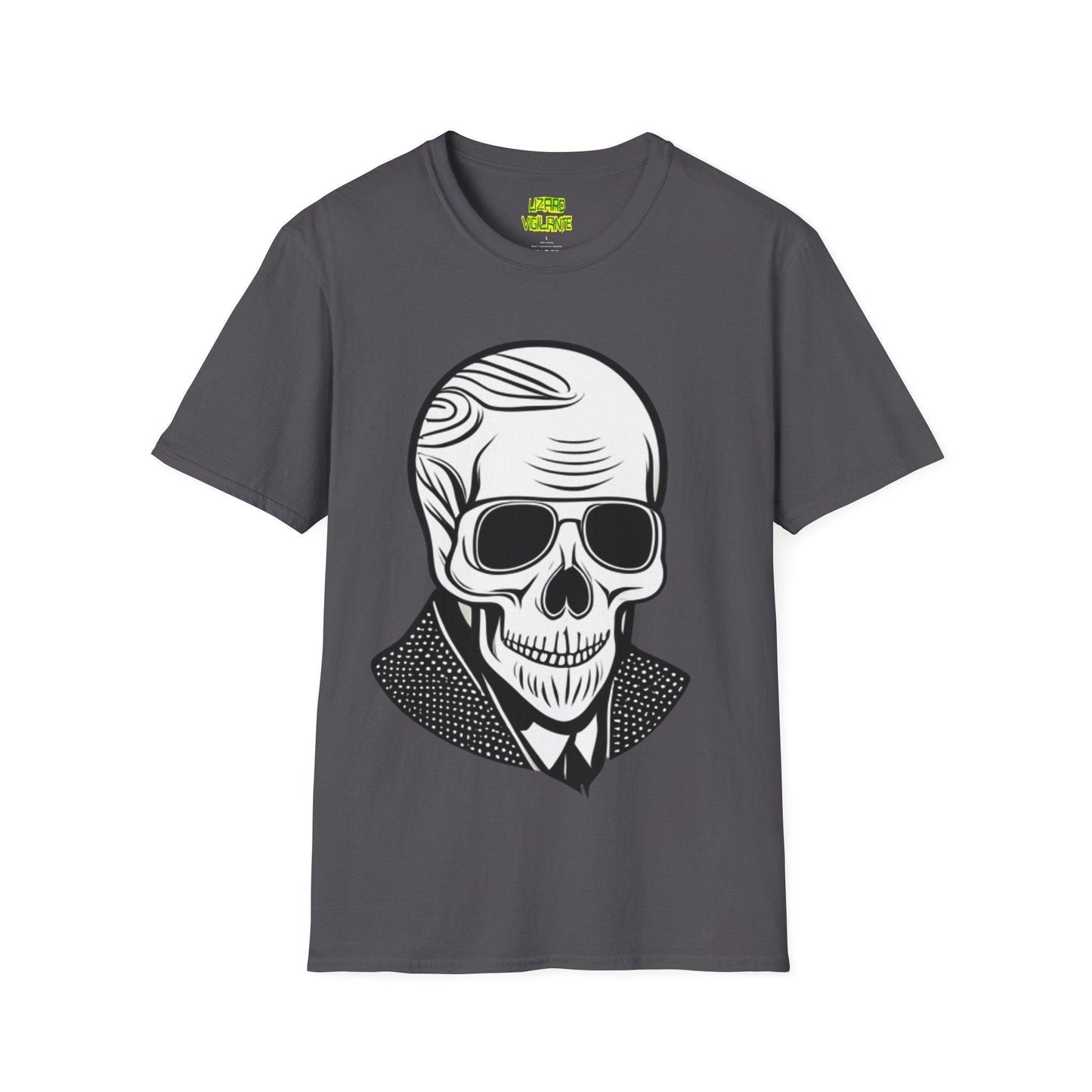 Skull Portrait Unisex Softstyle T-Shirt - Lizard Vigilante