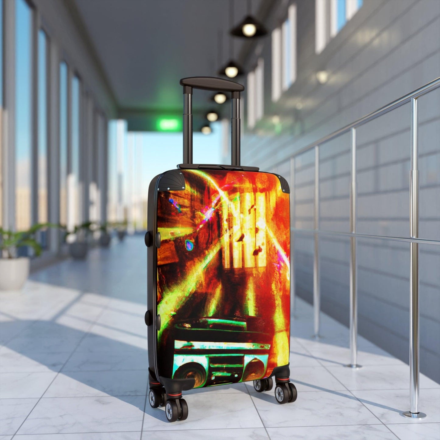 Prison Boombox Light Burst Suitcase by Lizard Vigilante - Lizard Vigilante