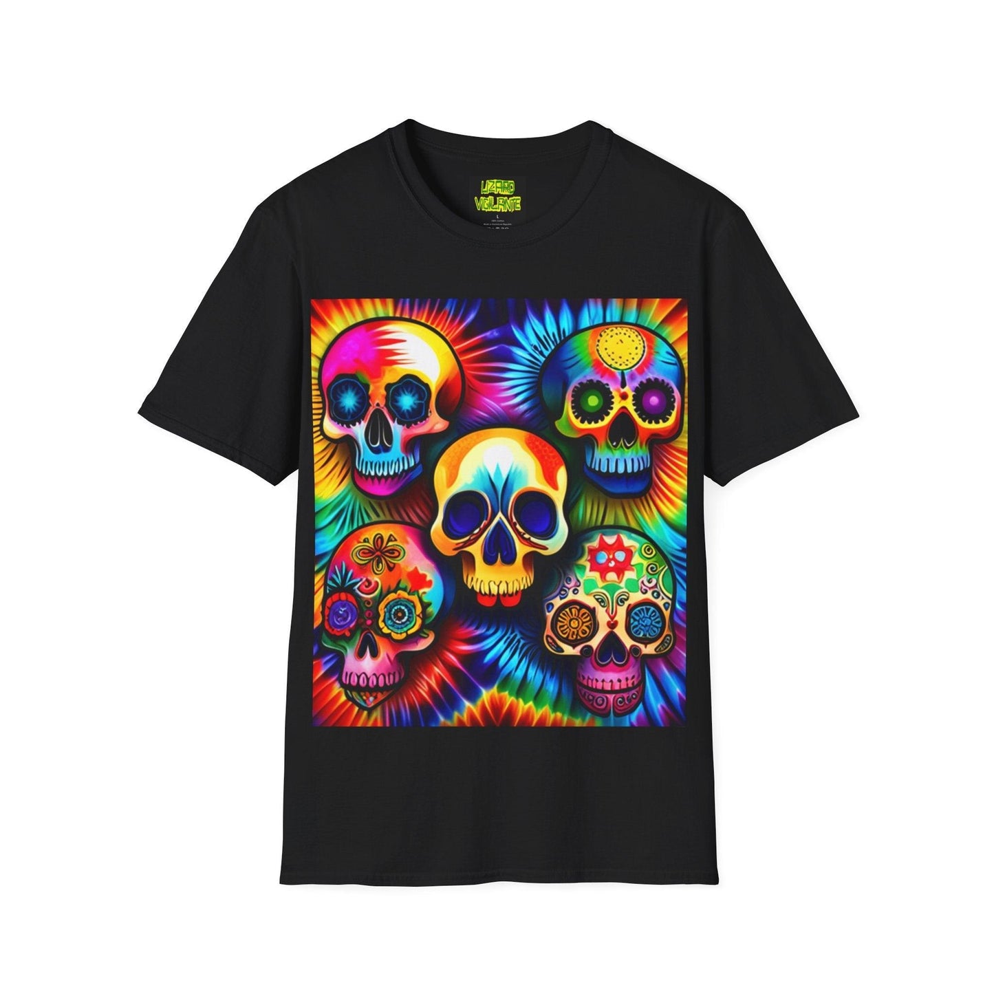 Escaped Skulls Unisex Softstyle T-Shirt - Lizard Vigilante