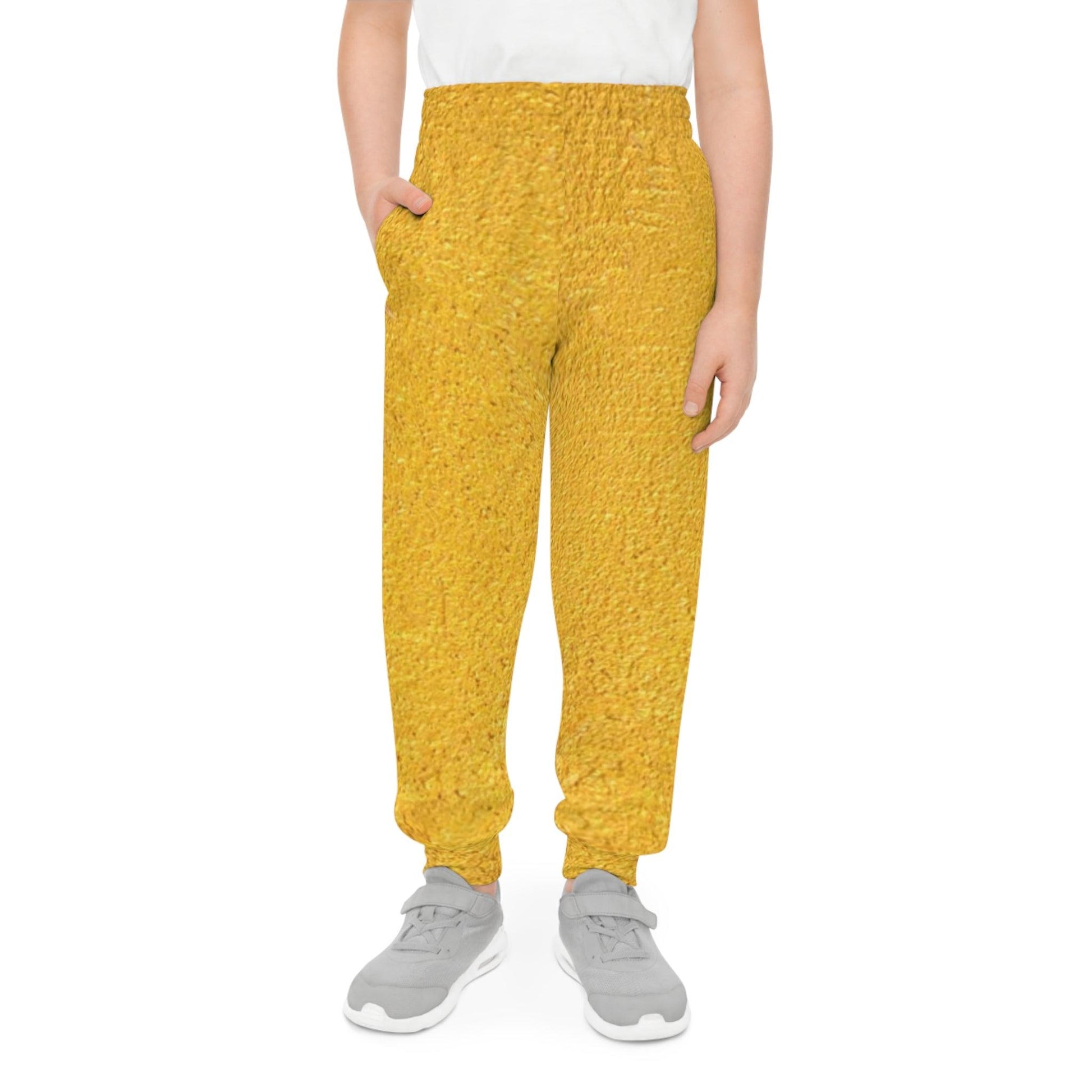 Faux Gold Cloth Youth Joggers - Lizard Vigilante