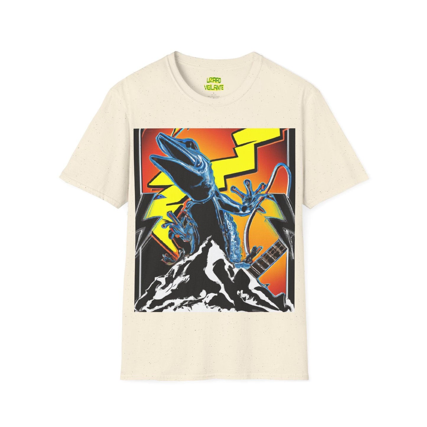 Lizard Lightning Graphical Unisex Softstyle T-Shirt - Lizard Vigilante