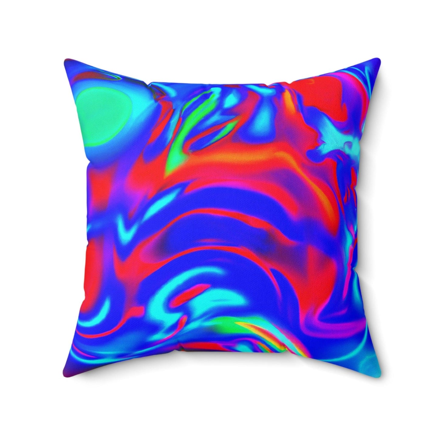 Neon Love Spun Polyester Square Pillow - Lizard Vigilante