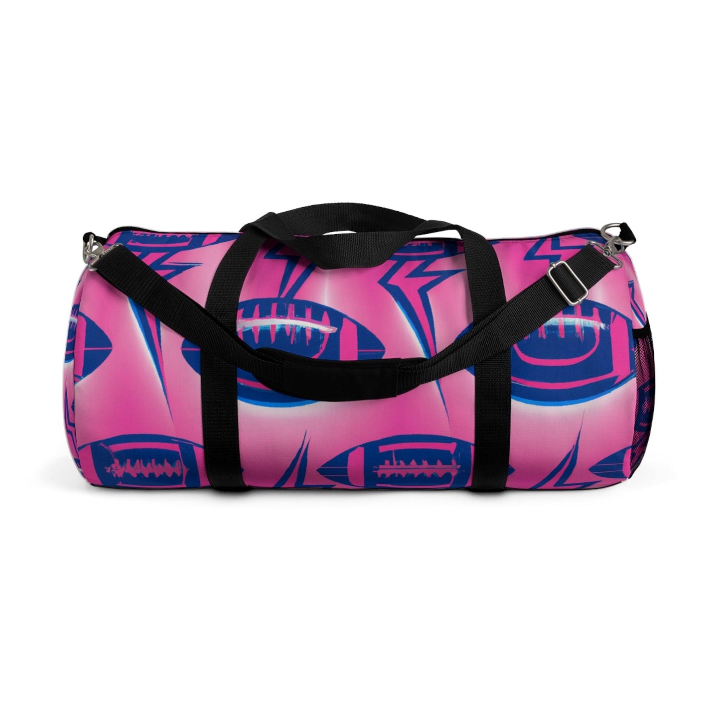 Pink American Football Lightning Duffel Bag - Lizard Vigilante