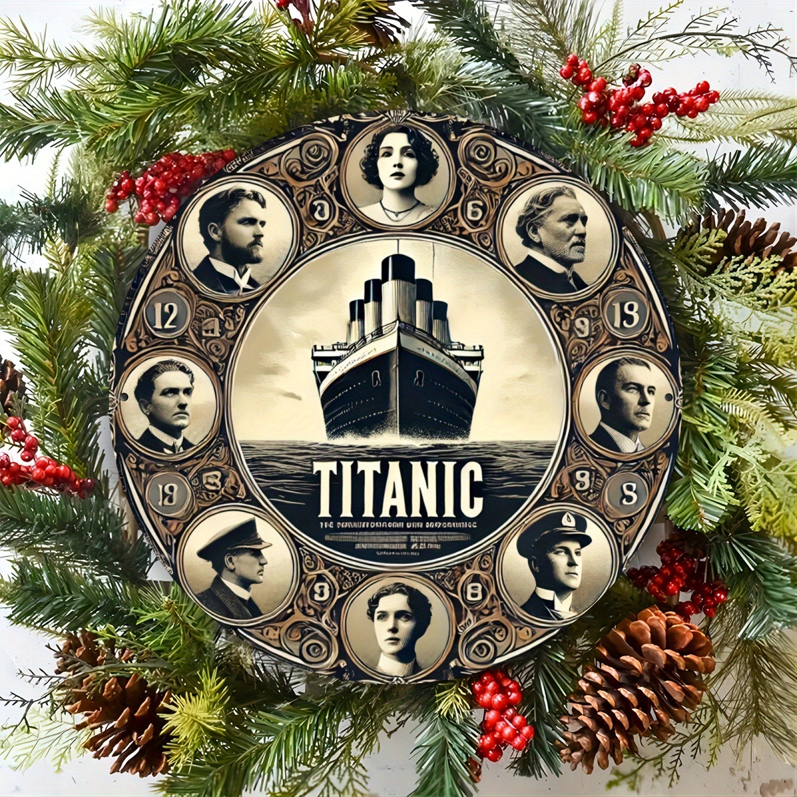 Titanic Inspired 8x8 inch Round Metal Sign - Aluminum Wall Art for Home & Office Decor, Durable Material, Ideal Gift for Living Room, Bar, Cafe, Indoor & Outdoor - Premium  from Lizard Vigilante - Just $19.99! Shop now at Lizard Vigilante