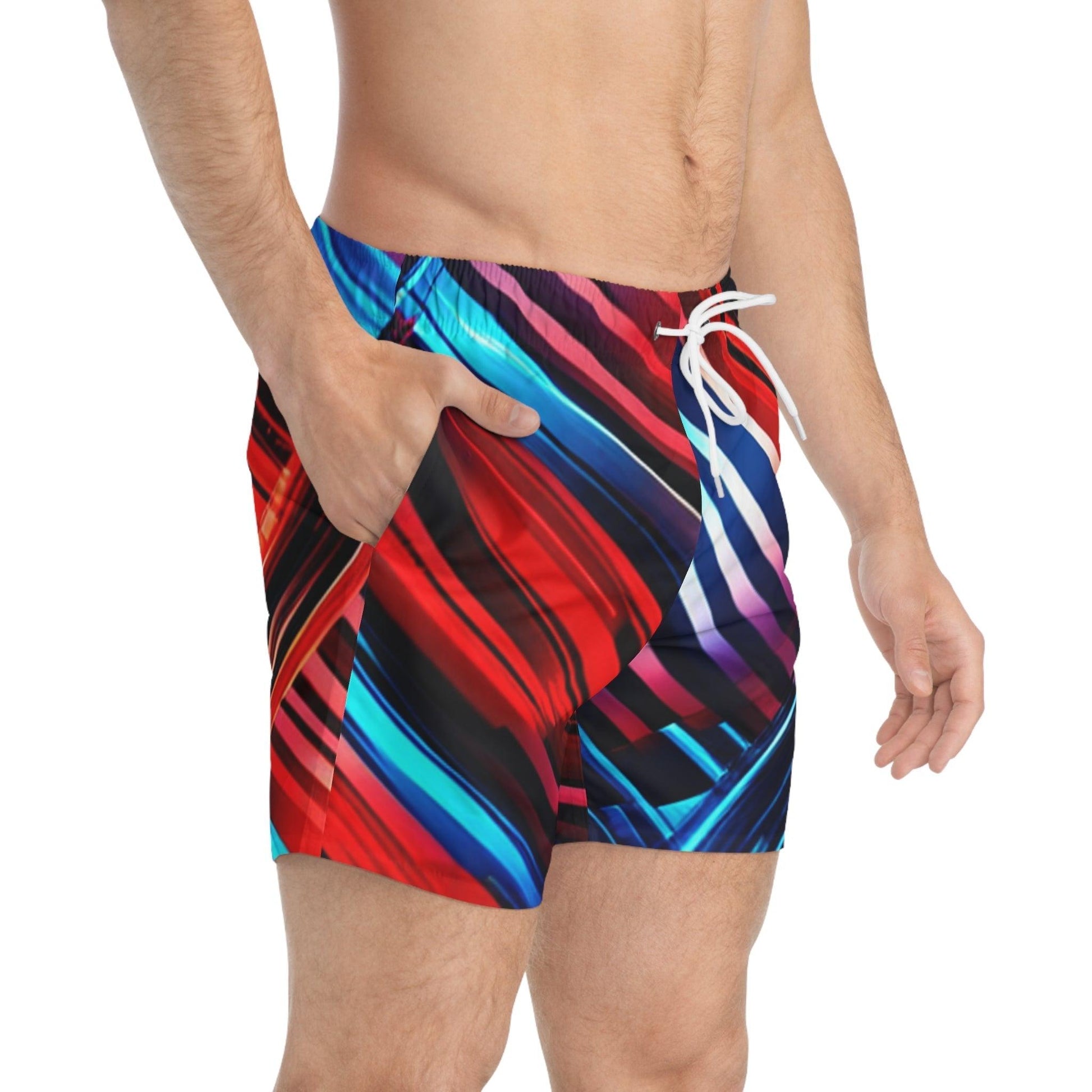 BlurRed Swim Trunks - Lizard Vigilante