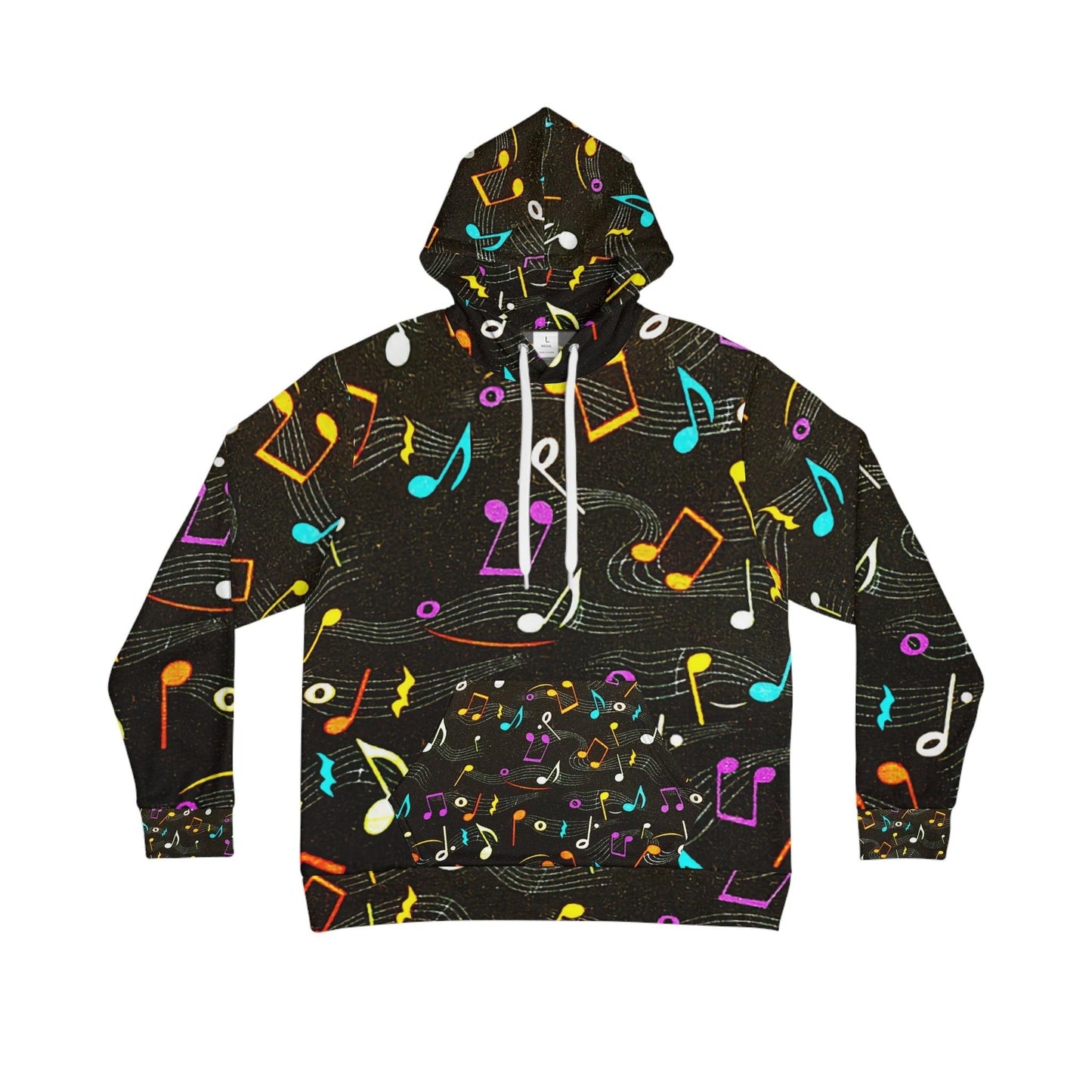 Musical Notes Men's Hoodie - Lizard Vigilante