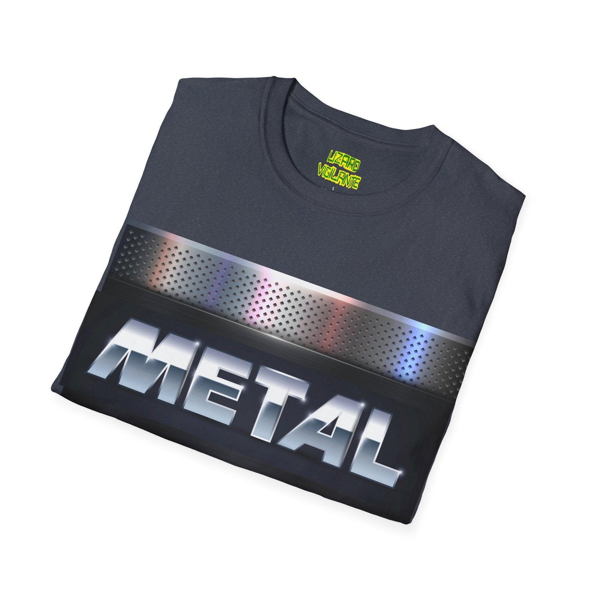 METAL Plate Unisex Softstyle T-Shirt - Lizard Vigilante