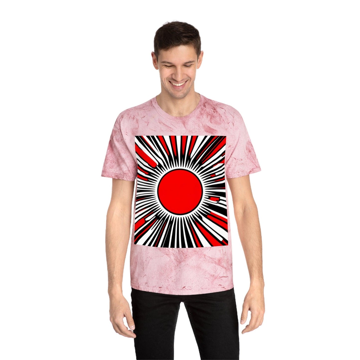 Red Circ Unisex Color Blast T-Shirt - Lizard Vigilante