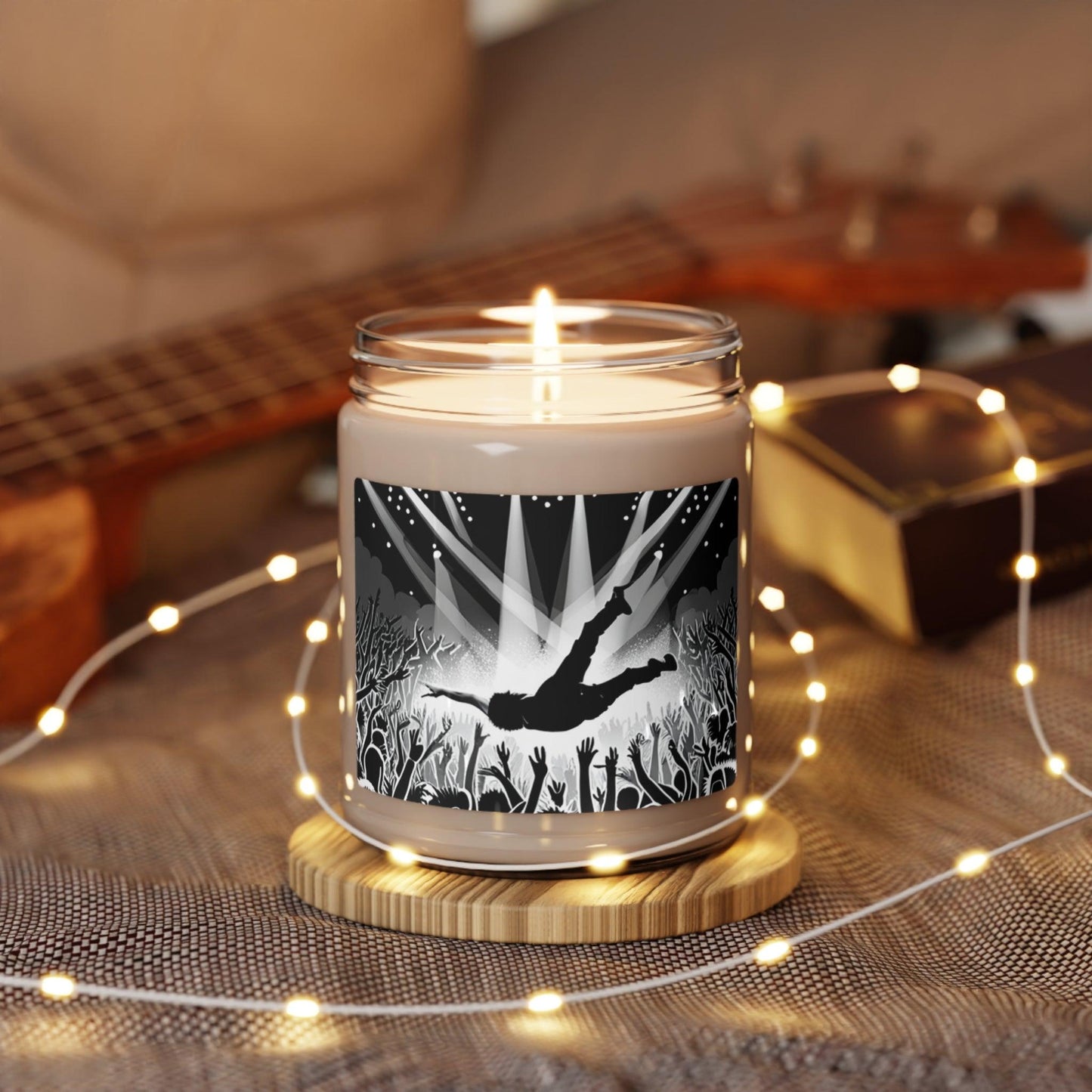 Crowd Surfing Metal Scented Soy Candle, 9oz - Lizard Vigilante