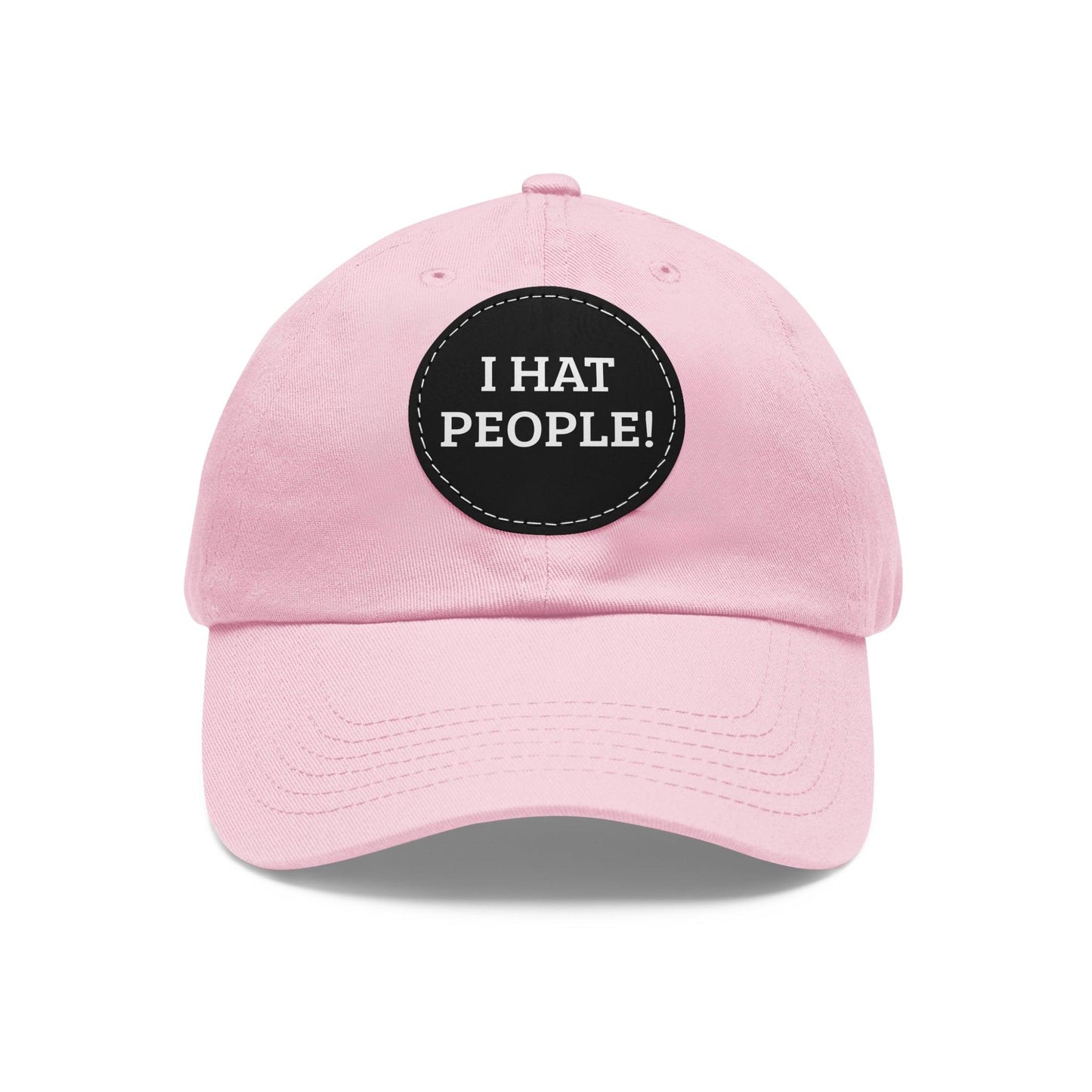 I HAT PEOPLE! Dad Hat with Leather Patch (Round) - Lizard Vigilante