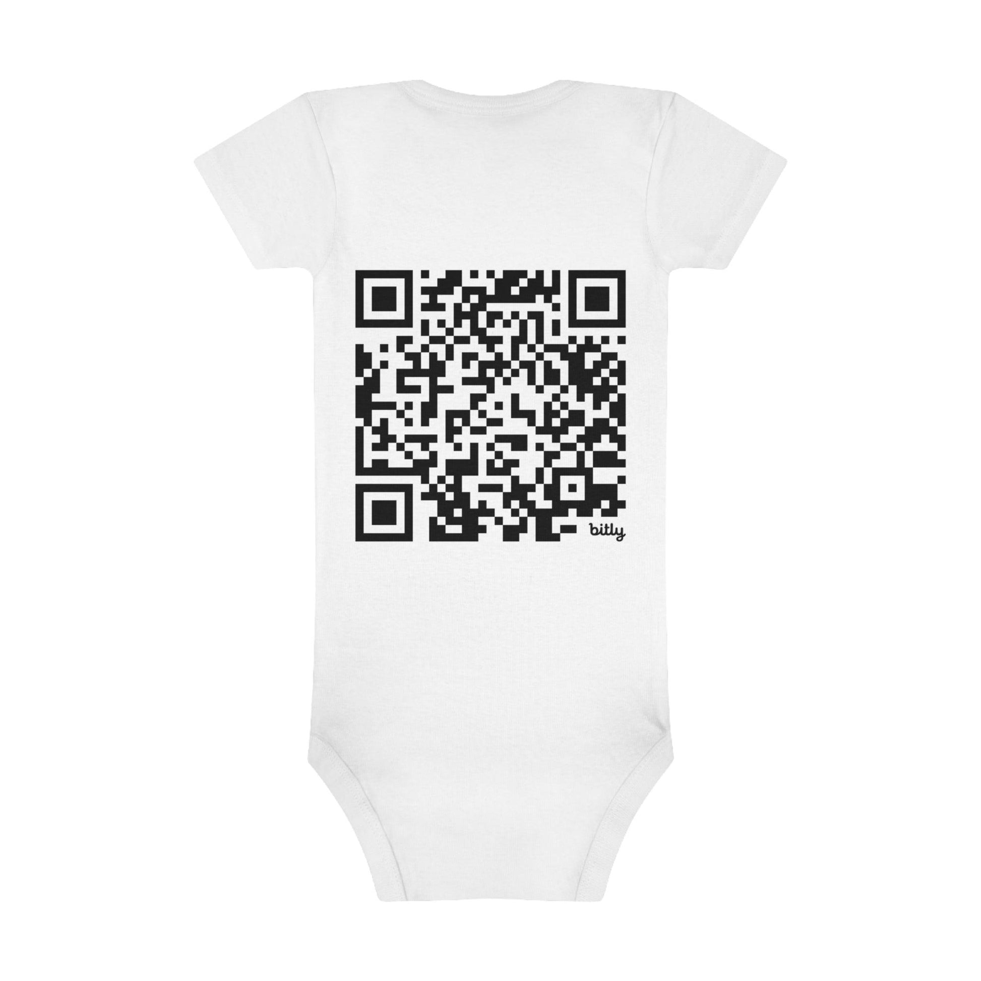 Comfy QR Code Onesie® Organic Baby Bodysuit - Lizard Vigilante