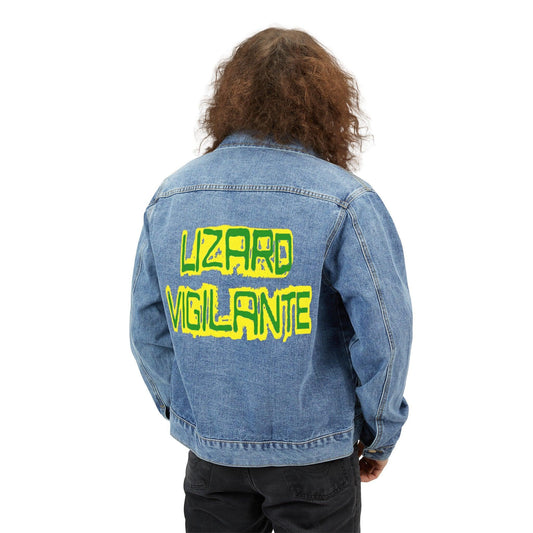 Lizard Vigilante Men's Denim Jacket - Lizard Vigilante