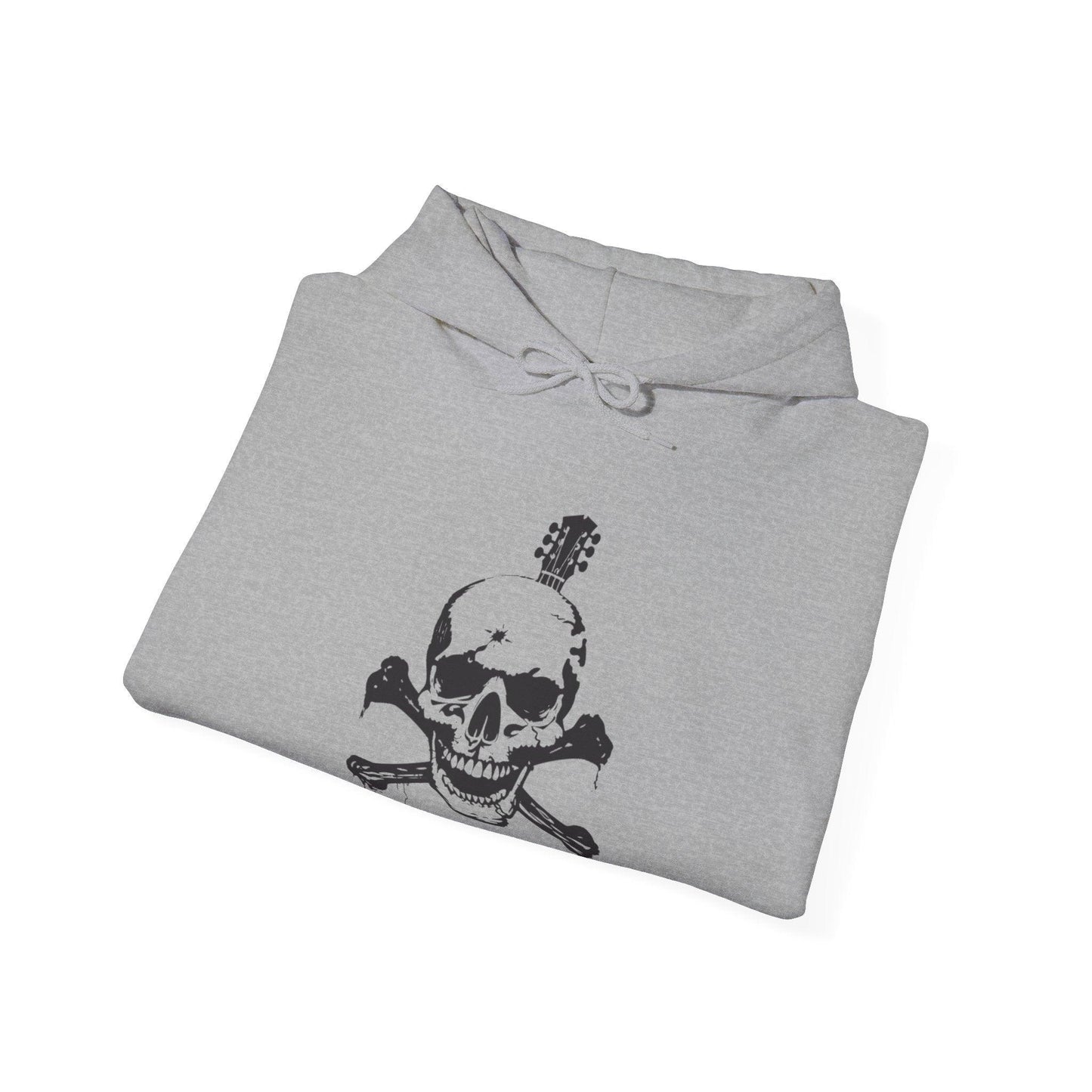 Guitar Skull Cross Bones Unisex Heavy Blend™ Hooded Sweatshirt - Premium Hoodie from Printify - Just $39.34! Shop now at Lizard Vigilante