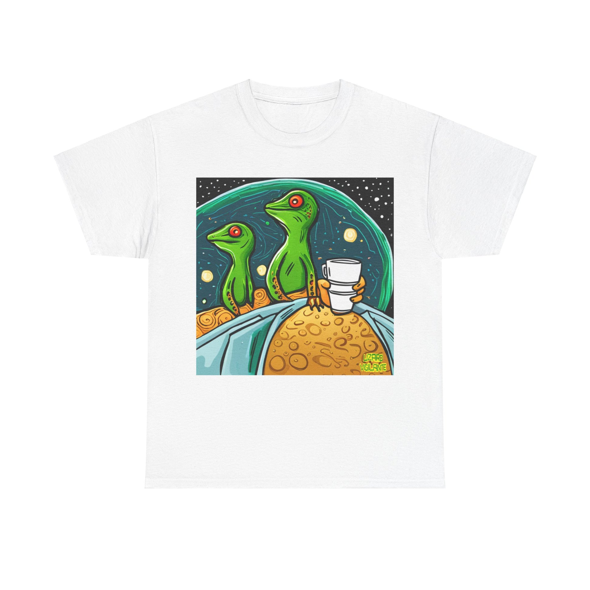 Lizard Vigilante Premium Coffee SideEye Unisex Heavy Cotton Tee - Lizard Vigilante