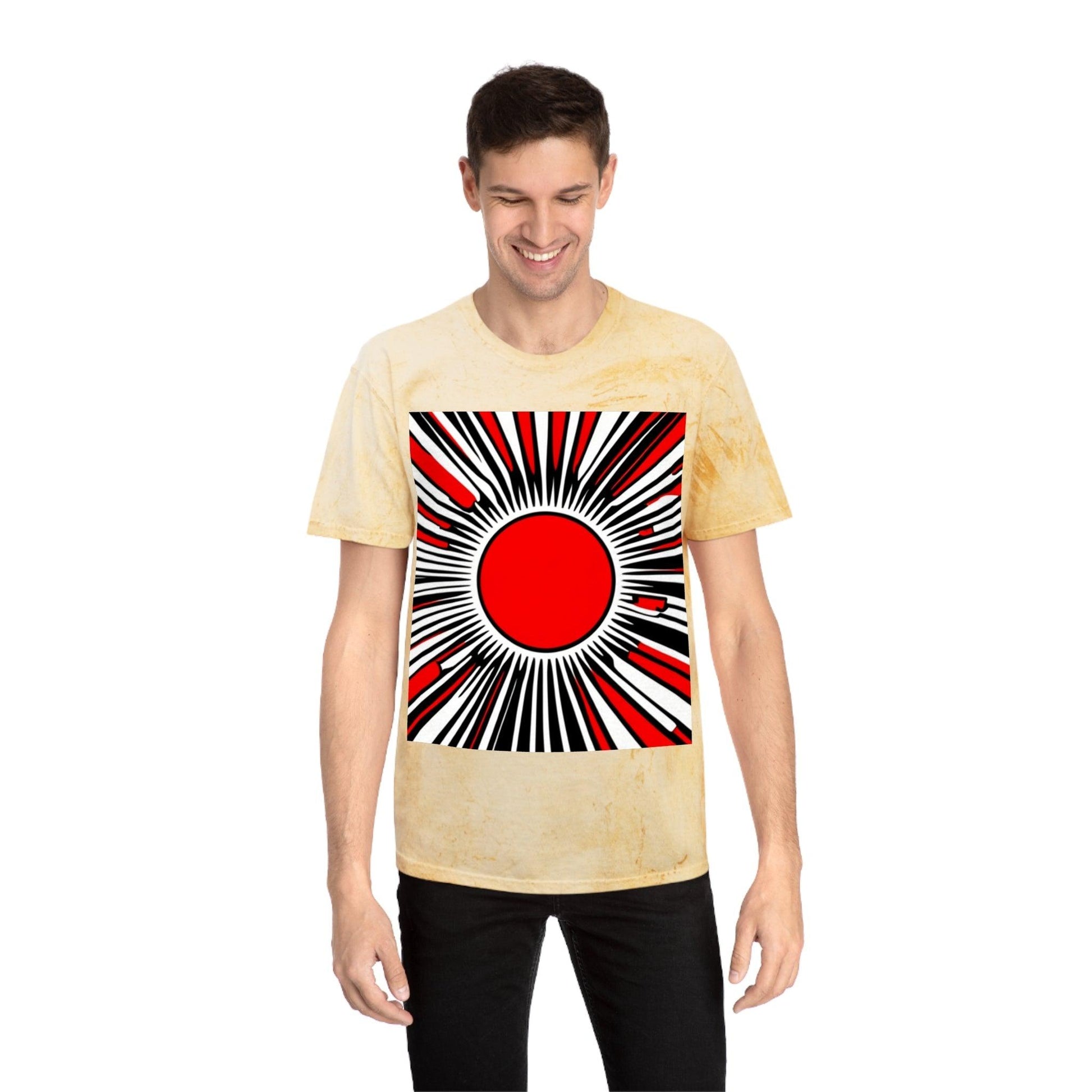 Red Circ Unisex Color Blast T-Shirt - Lizard Vigilante