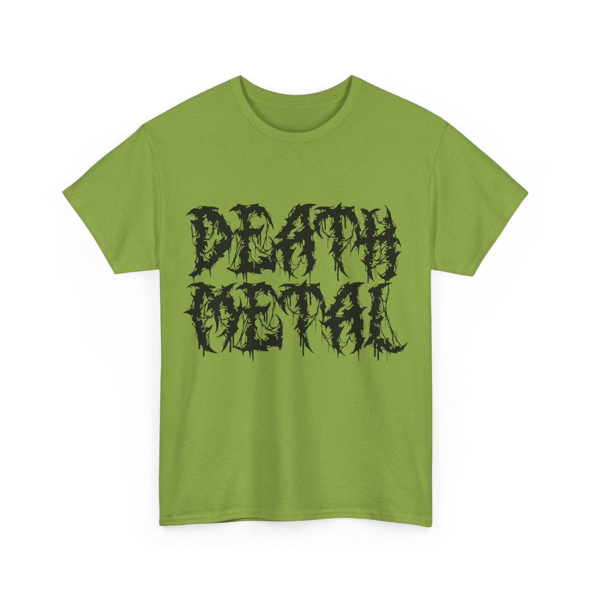 DEATH METAL Scary Lettering Unisex Heavy Cotton Tee - Lizard Vigilante