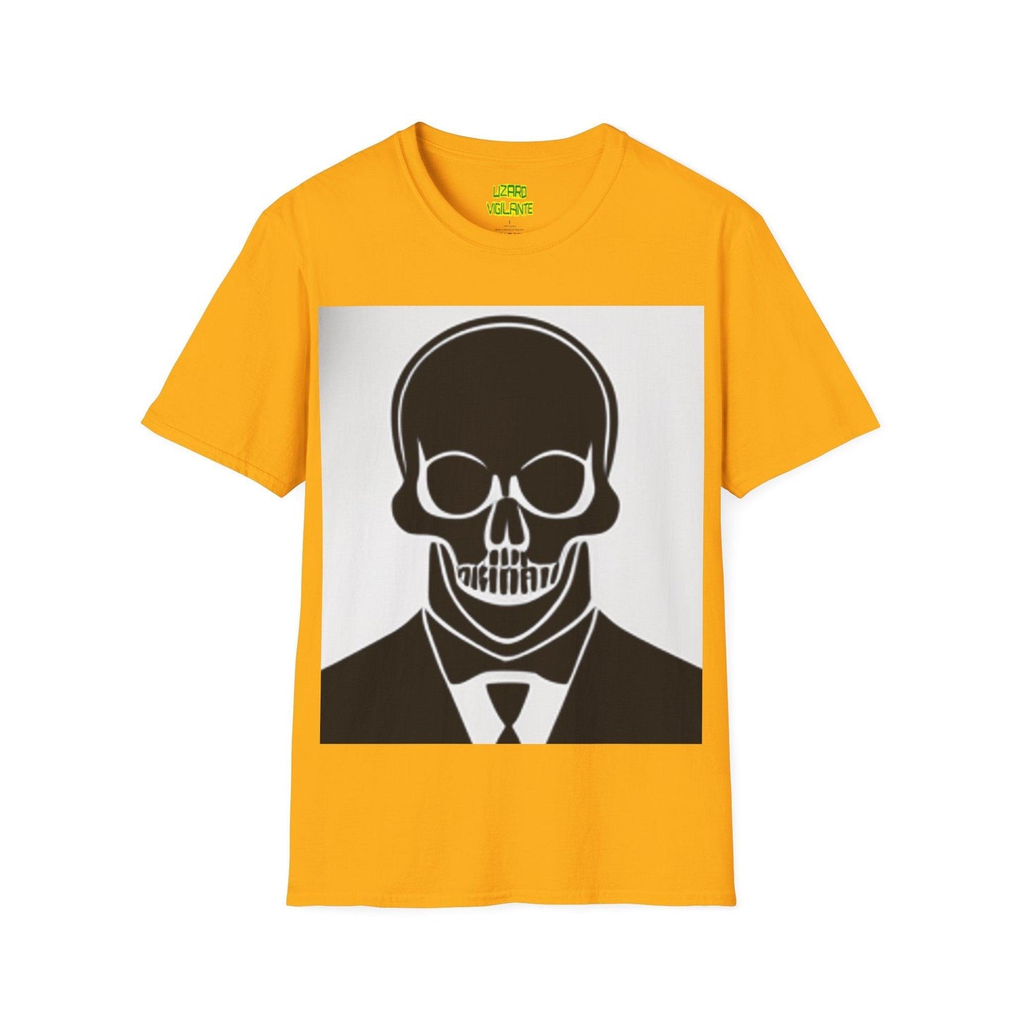 Black Tie Skull Unisex Softstyle T-Shirt - Lizard Vigilante