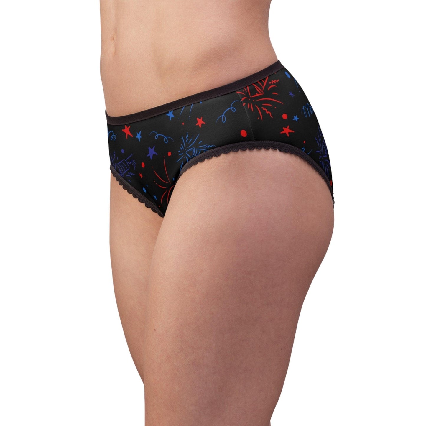 Fireworks Black Women's Briefs - Lizard Vigilante