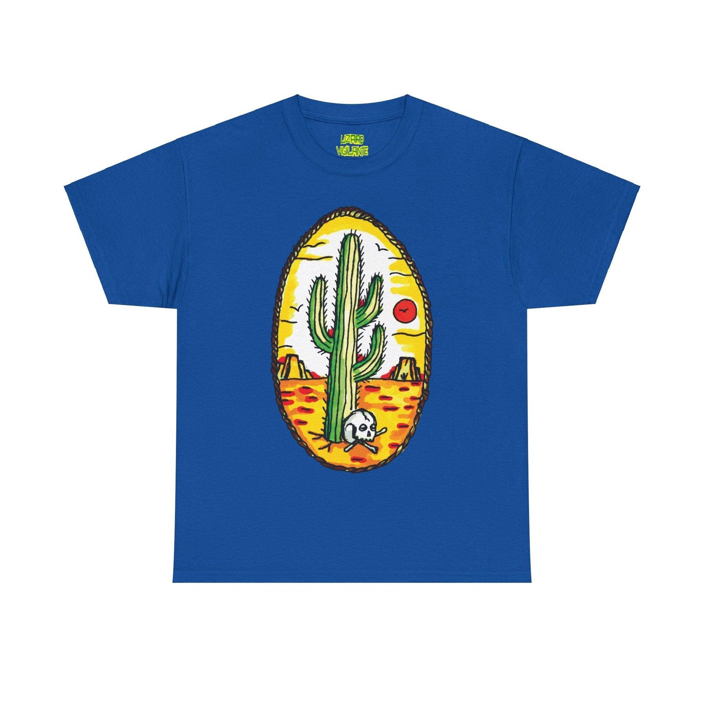 Cactus Skull Unisex Heavy Cotton Tee - Lizard Vigilante