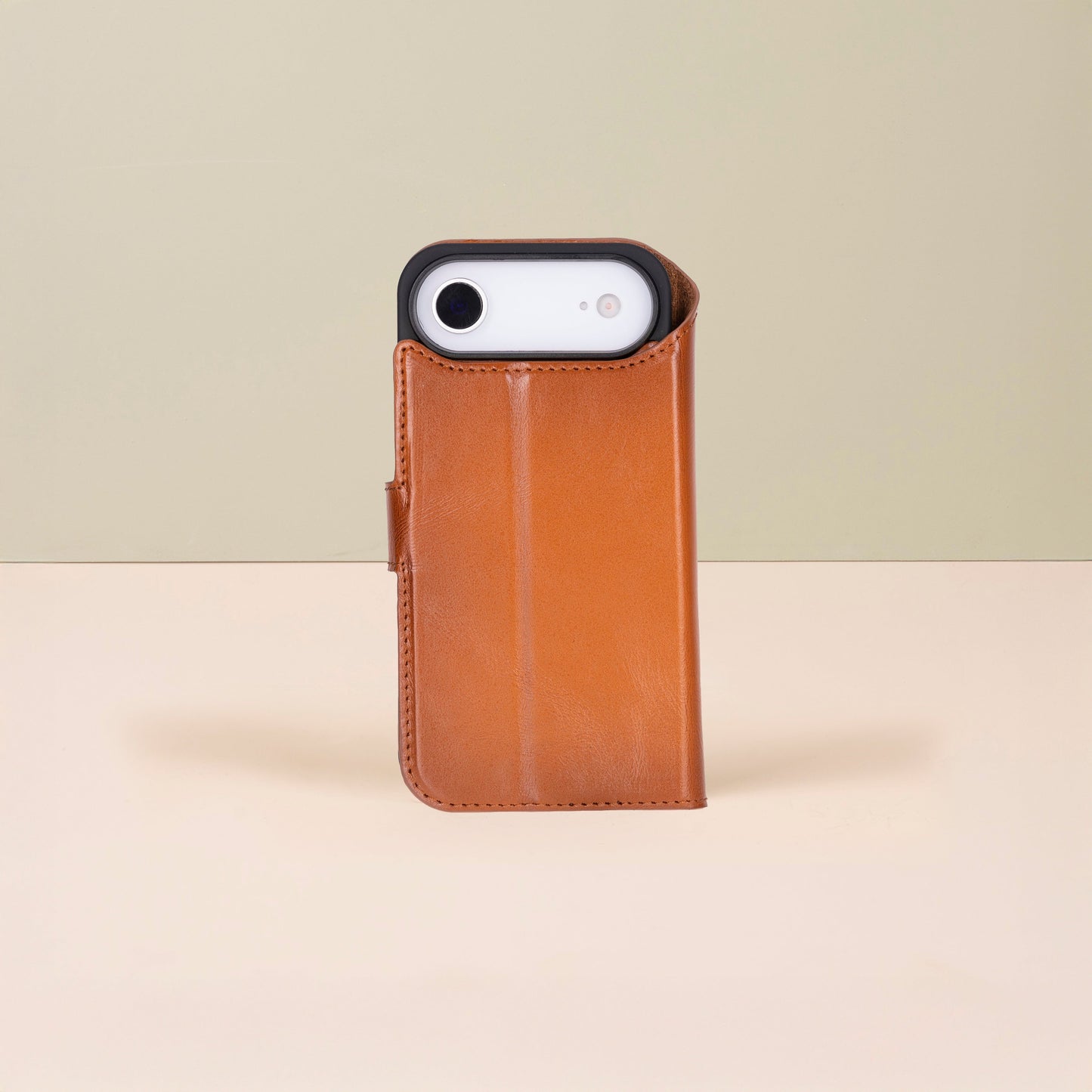 Premium Leather iPhone Air Wallet Case – Rustic Brown - Austin