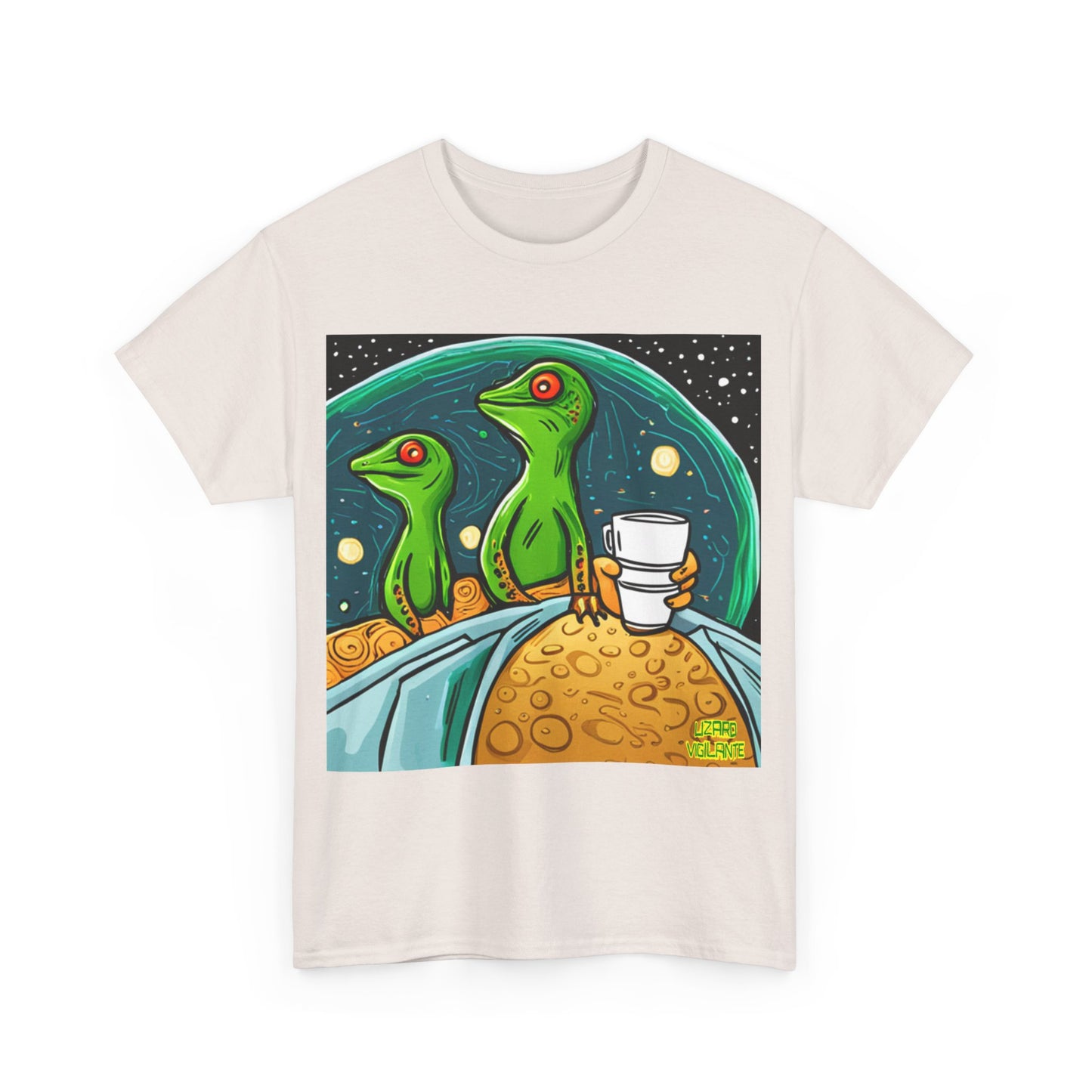 Lizard Vigilante Premium Coffee SideEye Unisex Heavy Cotton Tee - Lizard Vigilante