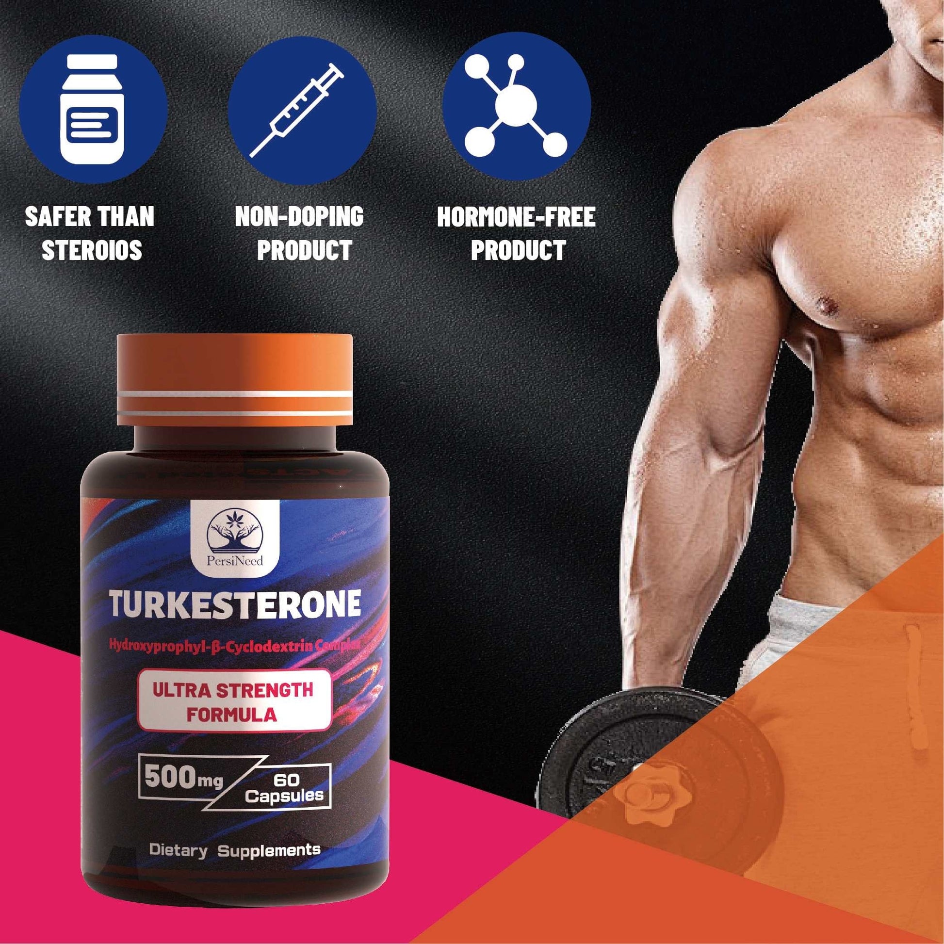 PERSINEED #1 Testosterone Support Supplement for Men – 2 Bottles Turkesterone, 60 Capsules, Boost Vitality & Performance Naturally - Premium Testosterone pills from Lizard Vigilante - Just $38.88! Shop now at Lizard Vigilante