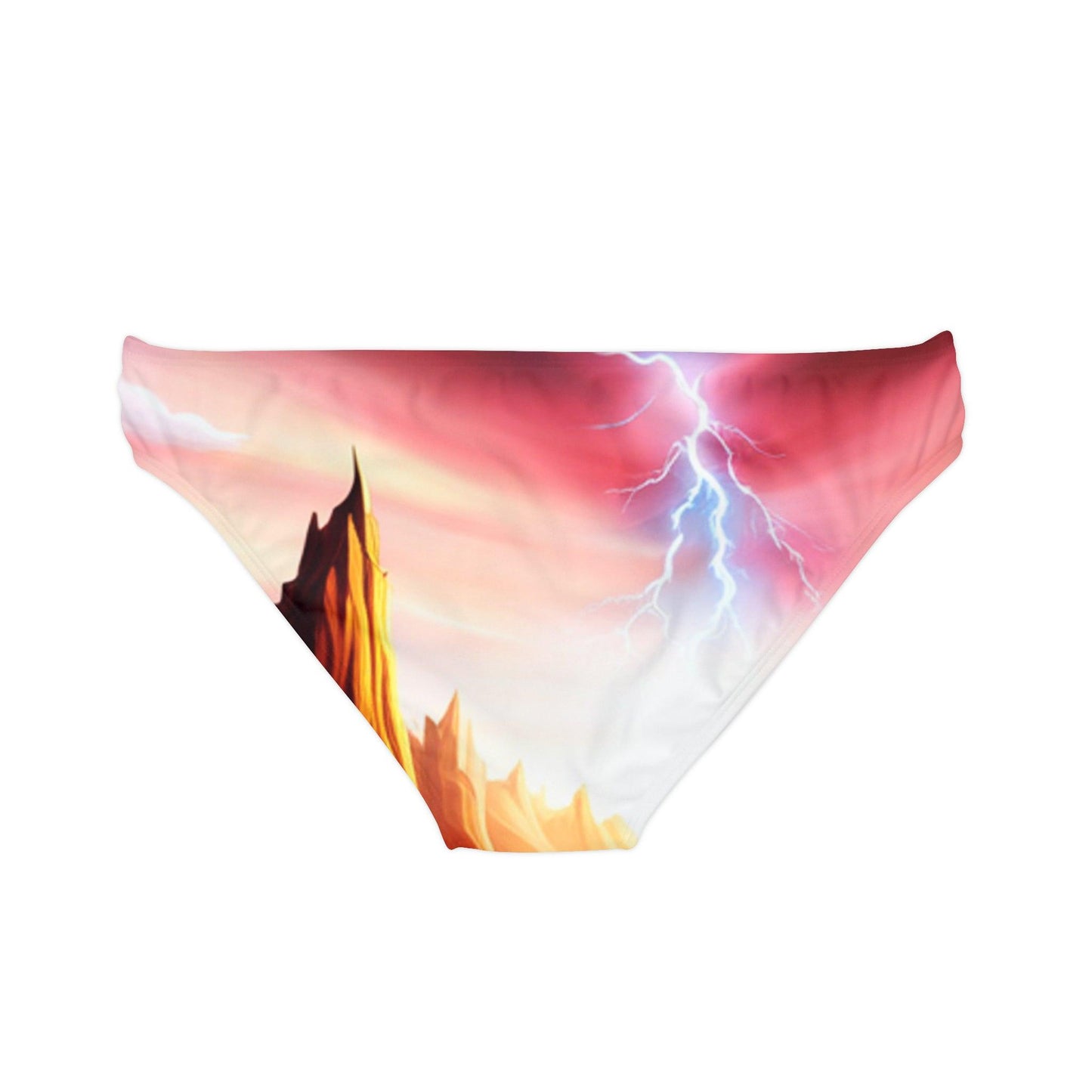 Lightning at Mountain Loop Tie Side Bikini Bottom - Lizard Vigilante