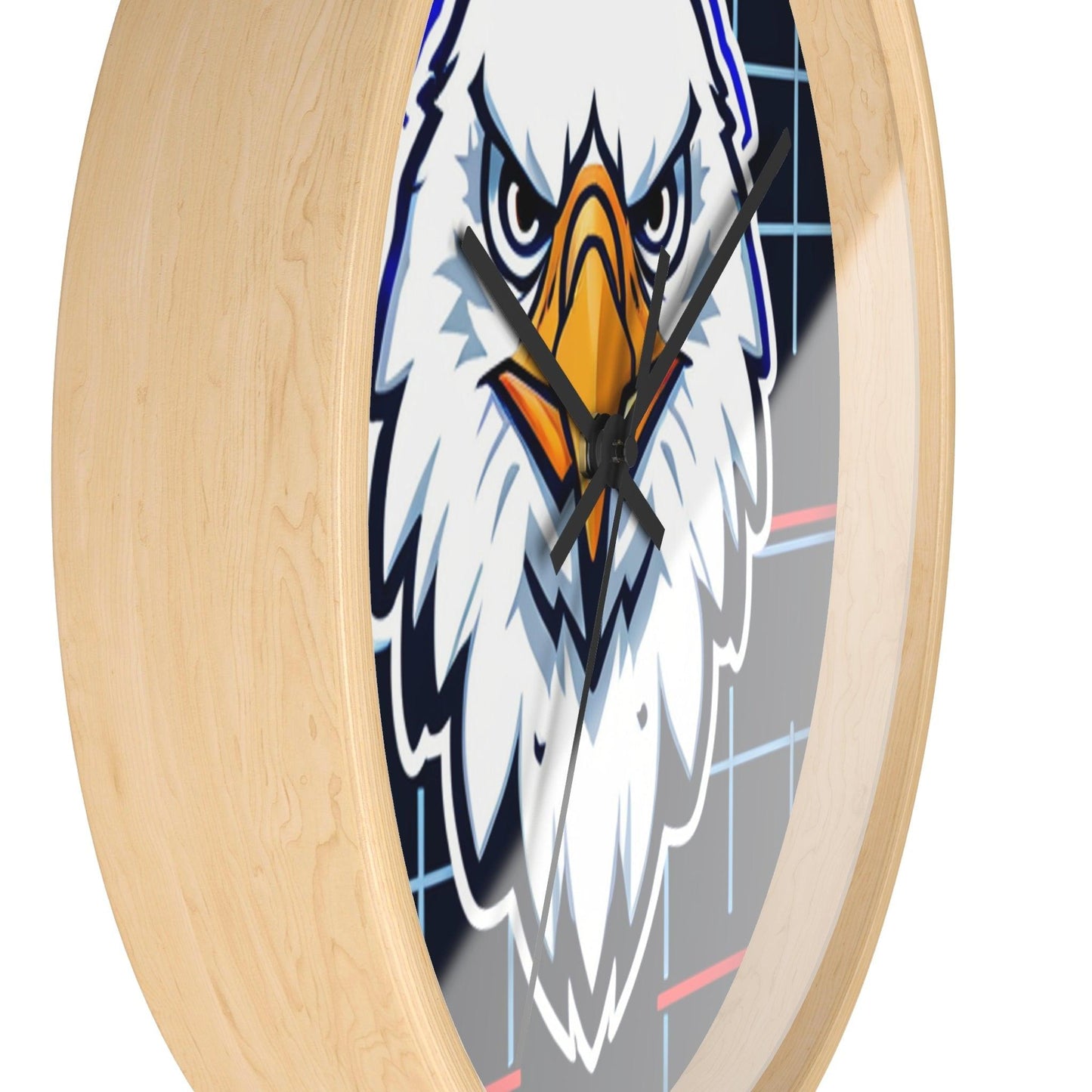 Bald Eagle Grid Wall Clock - Lizard Vigilante