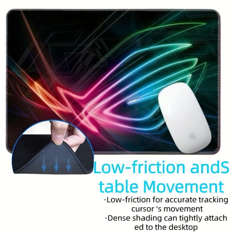 1pc 4mm Thick Gaming Mouse Pad With Locking Edge, Ideal For Esports And Office Use