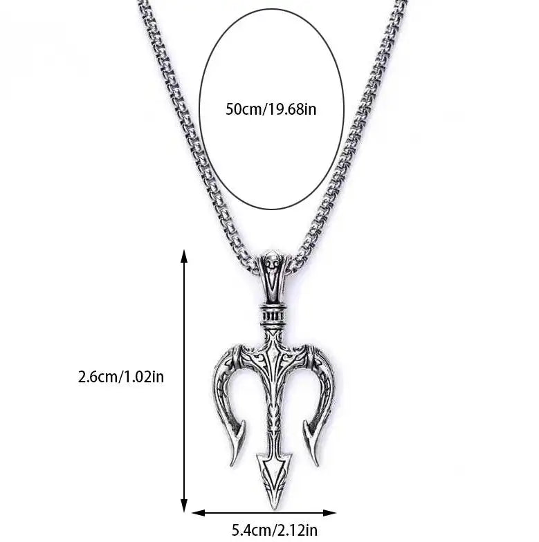 Sea King Trident Cross Border Necklace Pendant