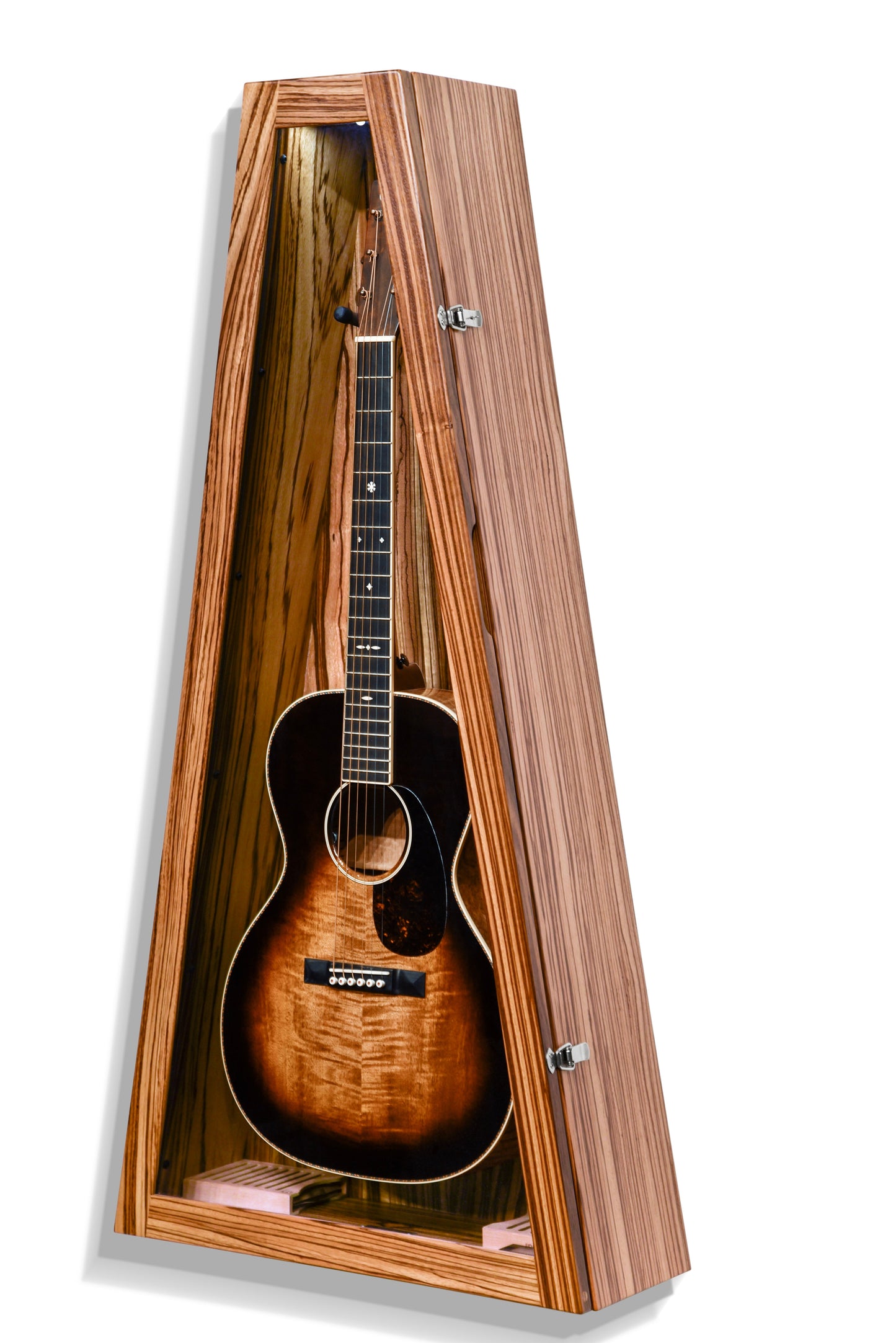 ClimaCase Triangle Humidor - Zebrawood