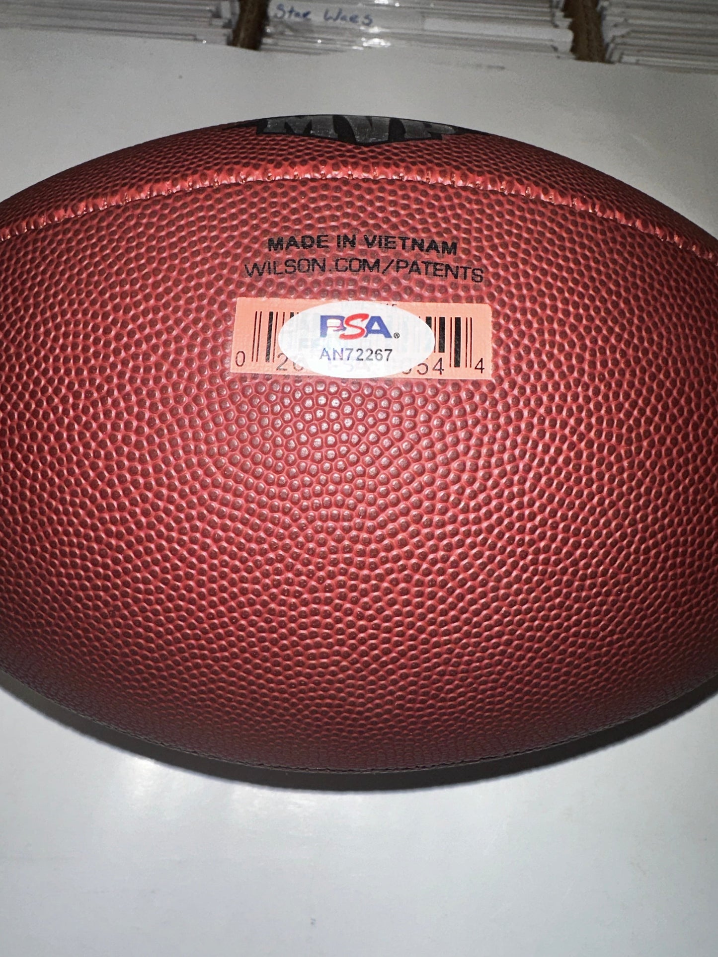 Troy Fautanu Signed NFL Pittsburgh Steelers Football With PSA COA 1st Draft Pick 2024