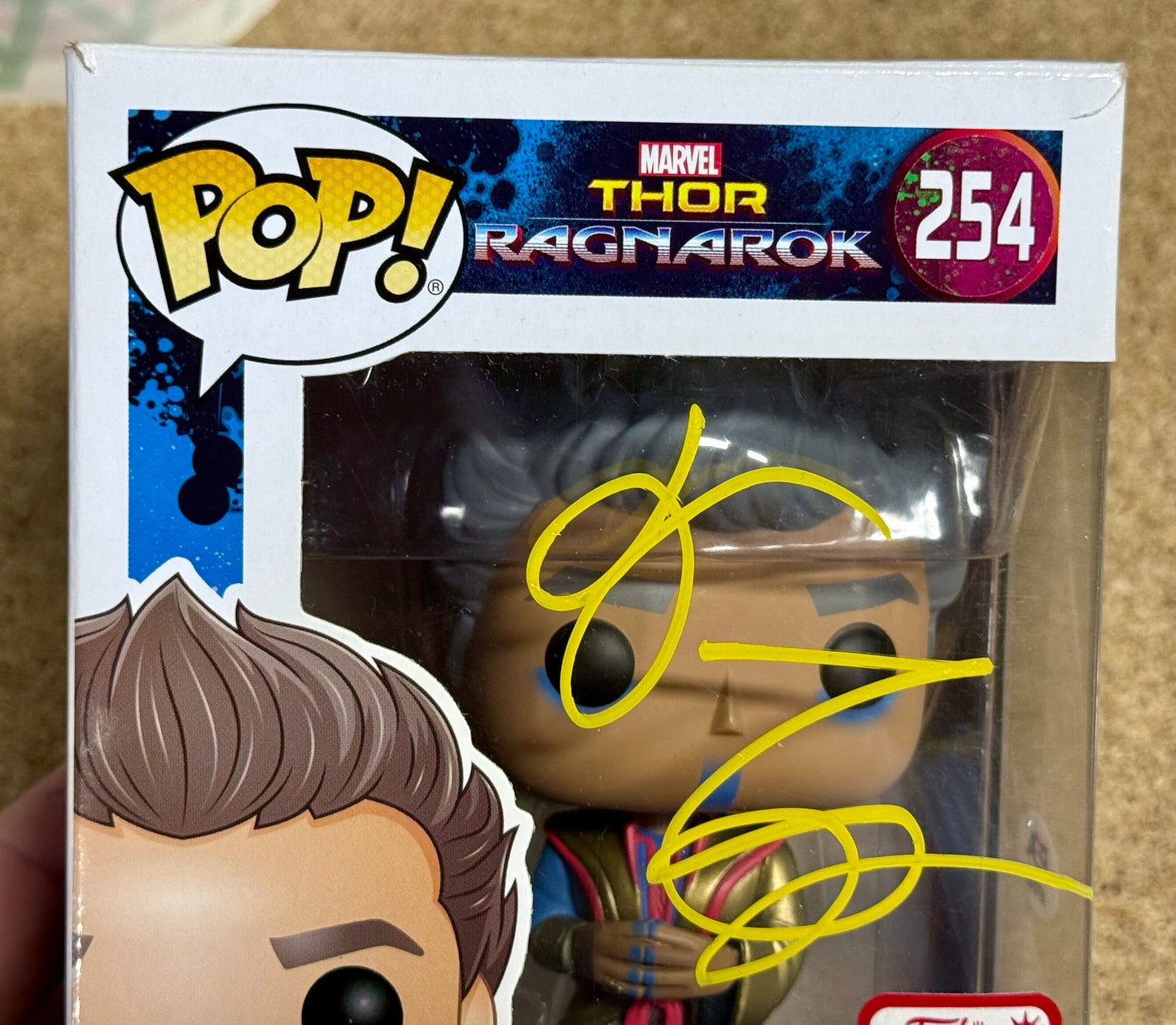 Jeff Goldblum Signed Thor Ragnorak Grandmaster NYCC Vaulted Exclusive Funko Pop! #254 With PSA COA
