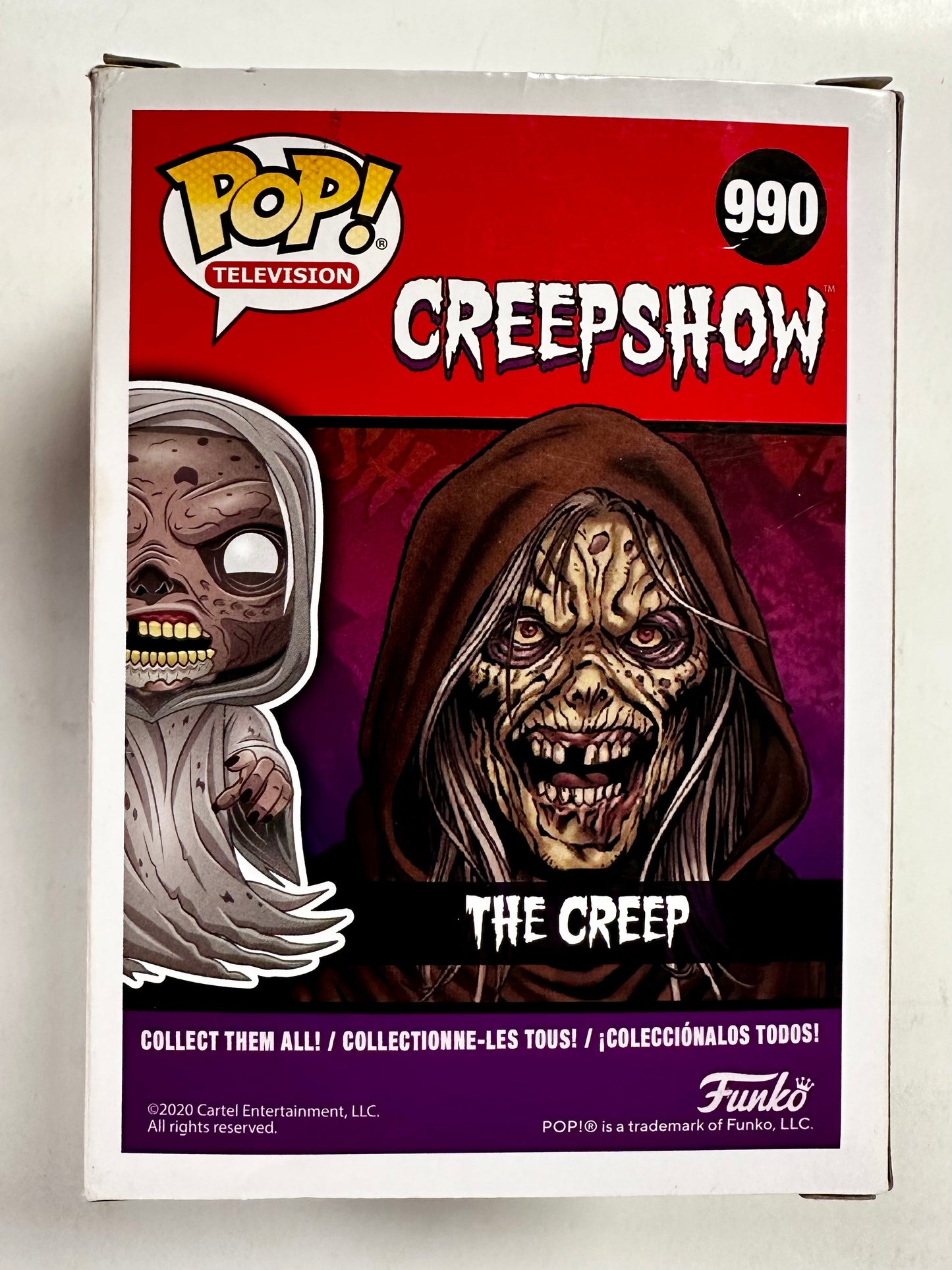 Tom Savini Signed The Creep Funko Pop! #990 Creepshow Glow Exclusive With PSA COA