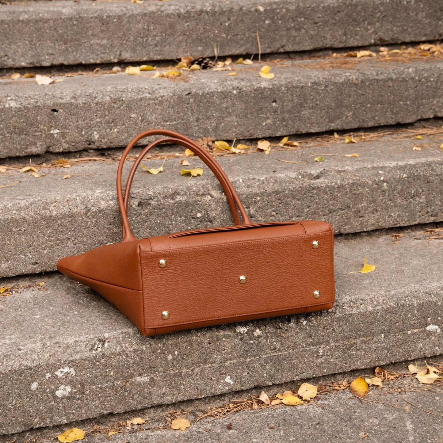 The Leathere New York Tote - Cognac