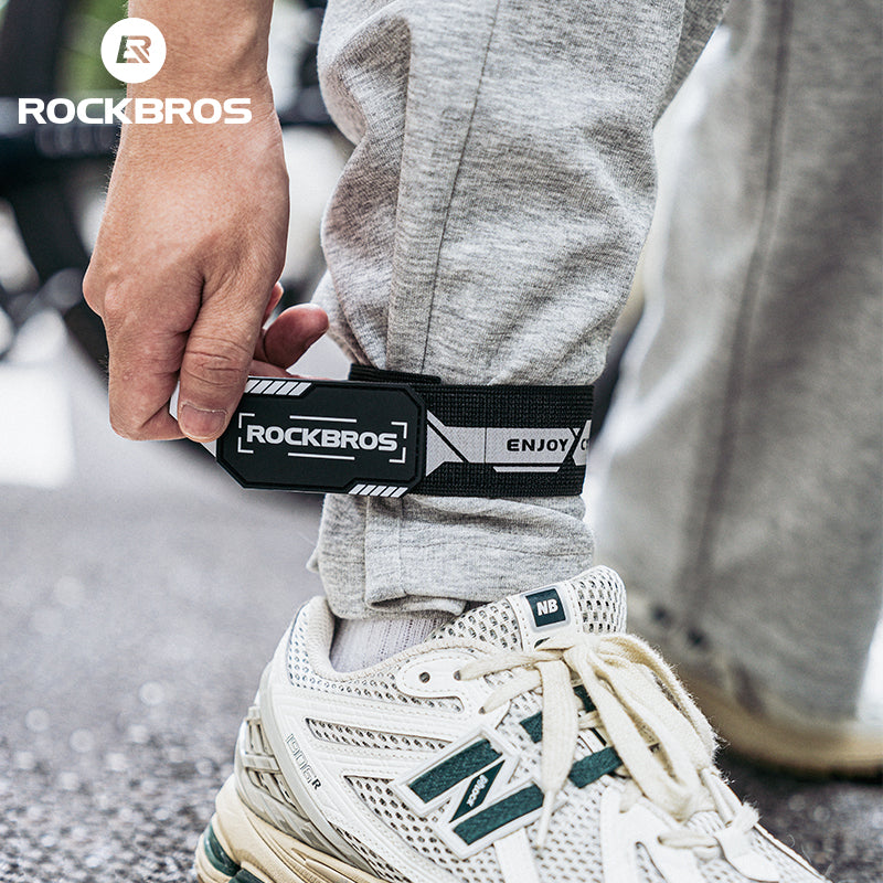 ROCKBROS Anti-Roll Chain Riding Leg Straps Adjustable Reflective
