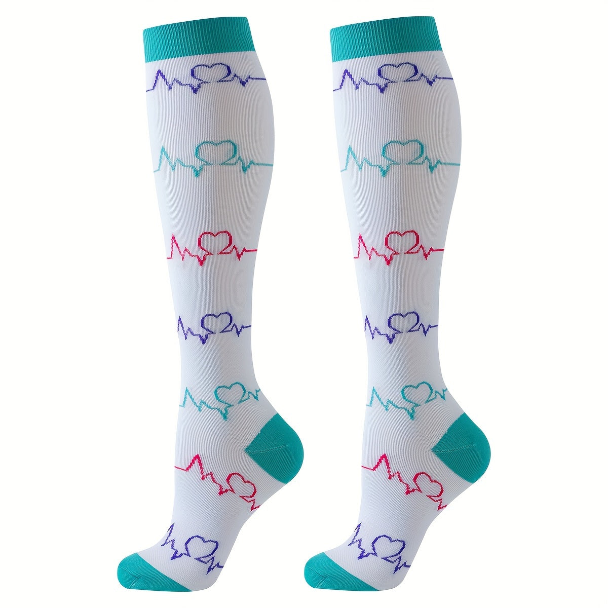 4 Pairs Of Men's Compression Knee High Sport Socks, Sweat-absorbing Comfy Breathable Socks For Men's Basketball Football Training, Running Outdoor Activities