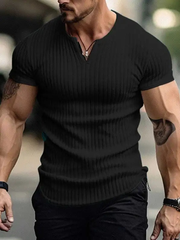 Sports Slim-fitting Men's Short Sleeve