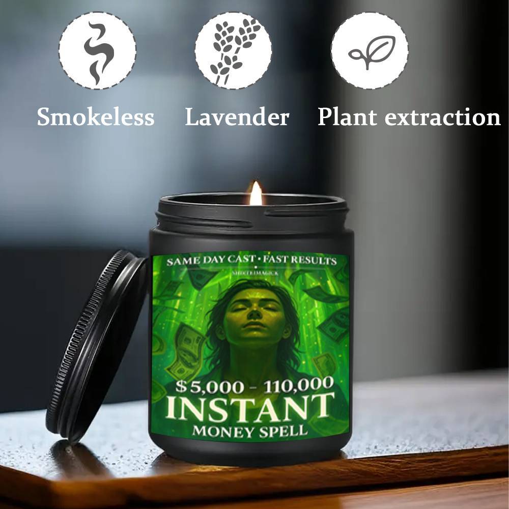 1pc 5. 3 Oz Instant Money Spell Casting Scented Candle Soybean Wax Gift Idea For Women Men Adult Bestie Coworker Husband Wife Him Her Son Daughter Dad Mum Sister Brother Family On Birthday Xmas New Year Funny Unique Essential