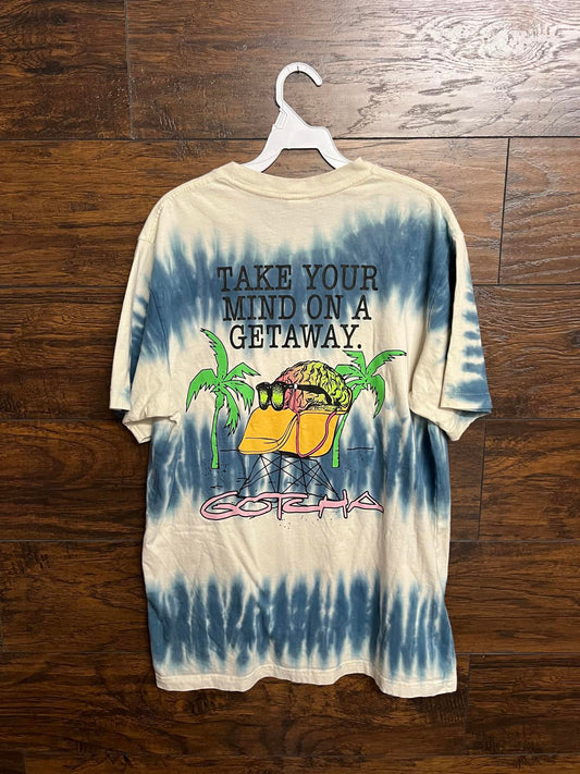 Y2K Gotcha Surf T-shirt Take Your Mind on a Getaway Tee - M