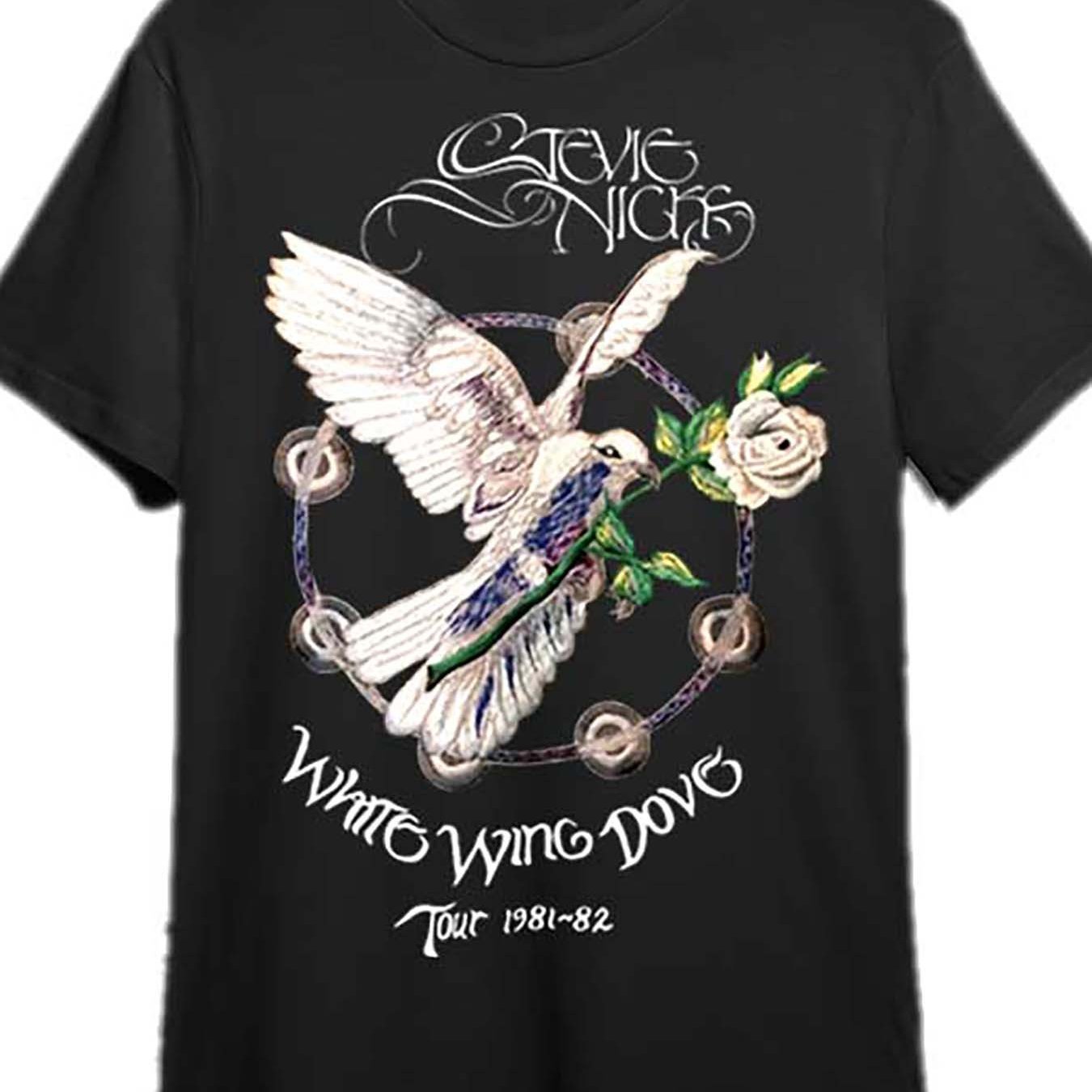 Stevie Nicks White Wing Pigeon Men's T-Shirt – Comfortable & Breathable Outdoor Band Music Tee - Premium T-shirt from Lizard Vigilante - Just $26.88! Shop now at Lizard Vigilante